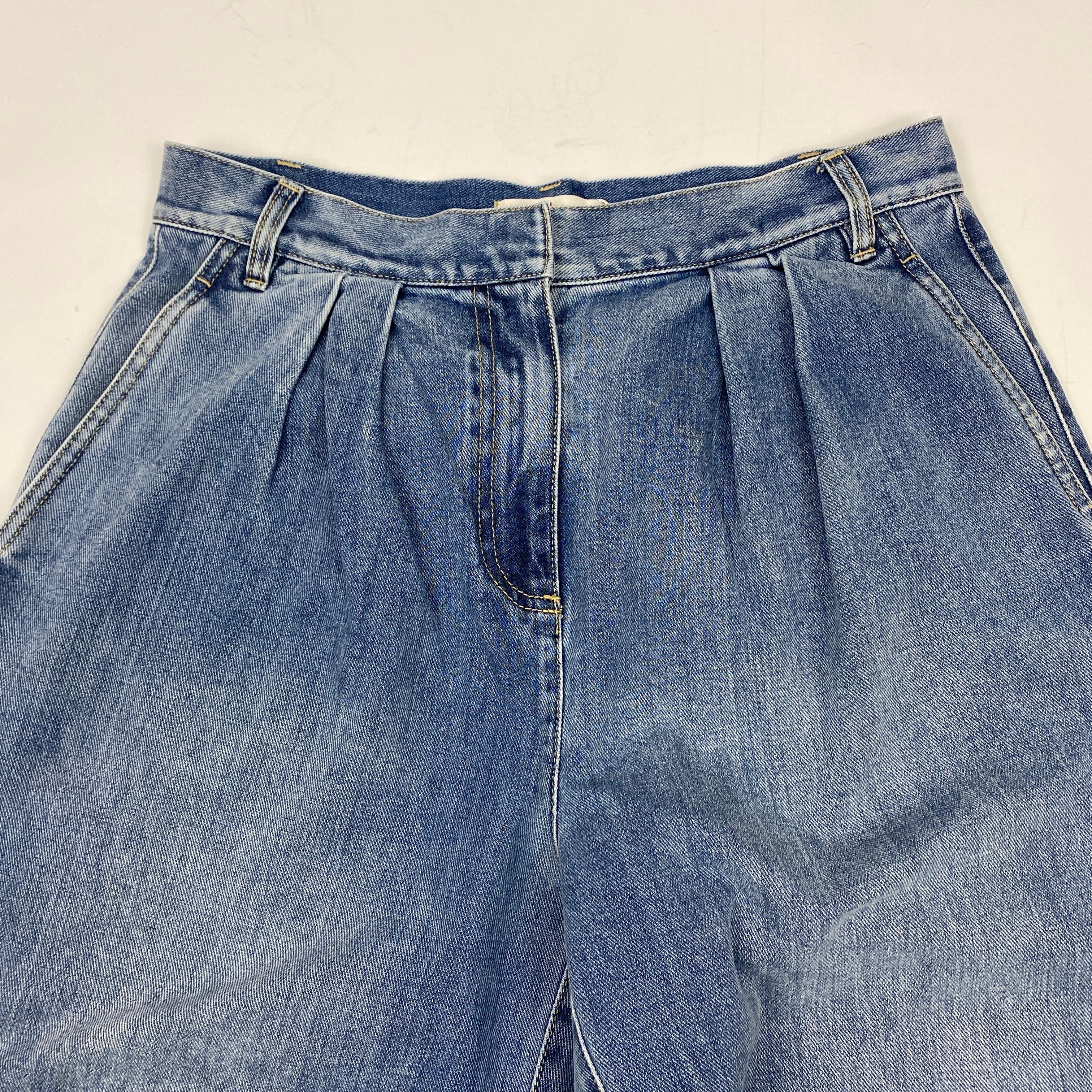 Tibi £500 Spring Denim Triple Pleat Jeans 28