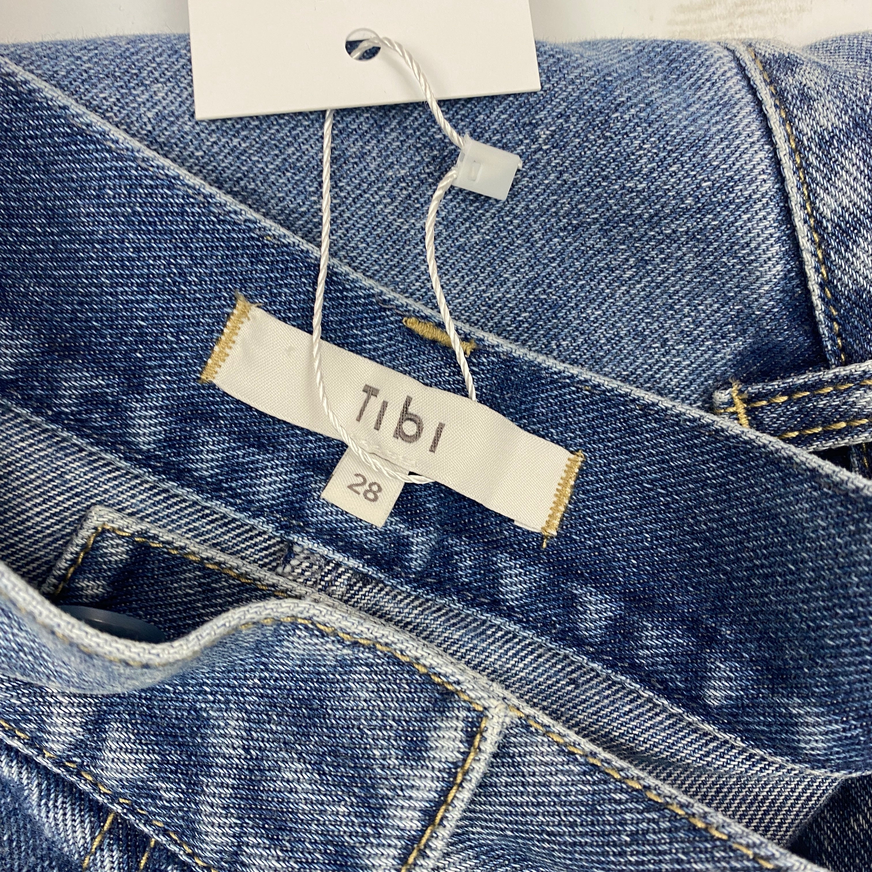 Tibi £500 Spring Denim Triple Pleat Jeans 28