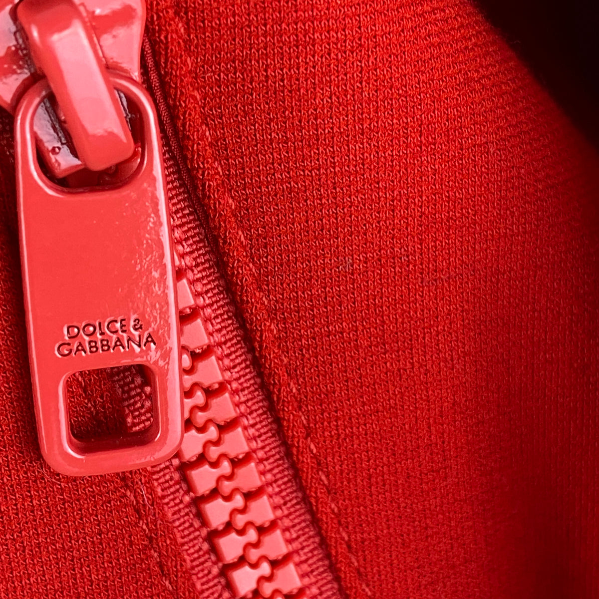 Dolce & Gabbana Scarlet Soft Jersey Bomber Jacket L