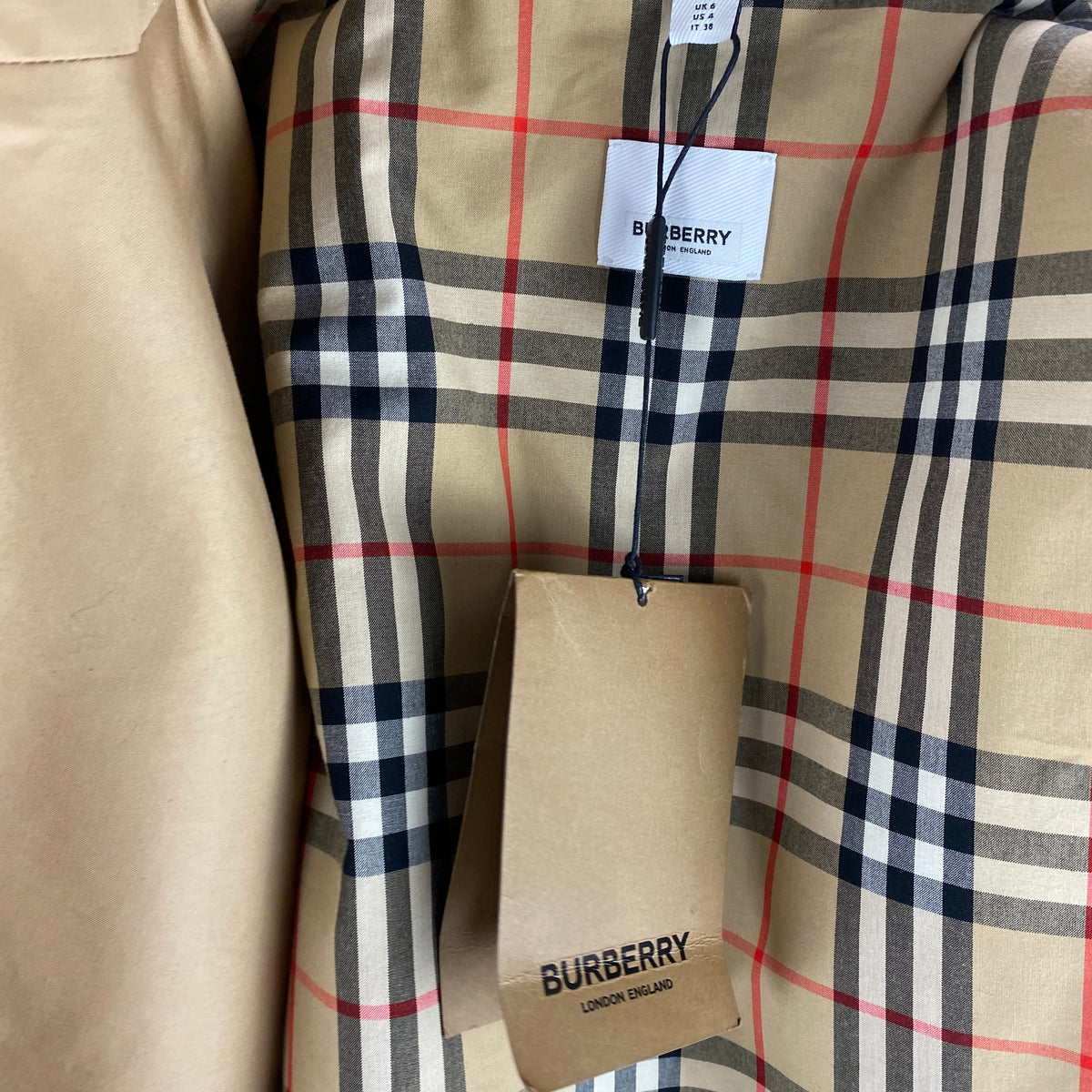 Burberry New £1950 Honey Laxton Trench Coat XXS-S