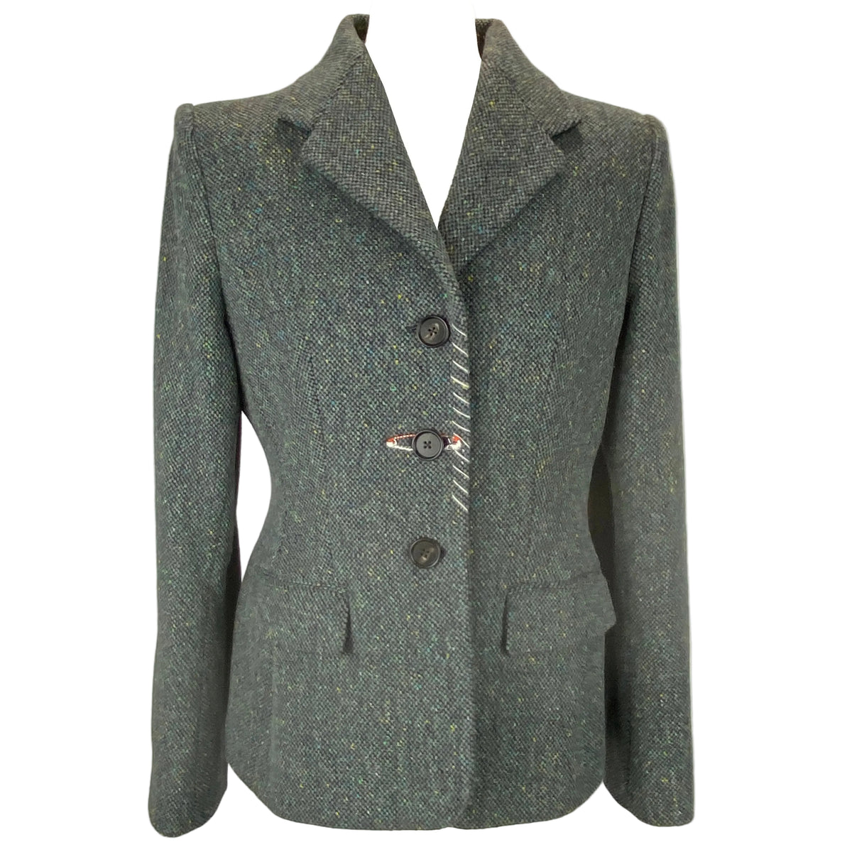 Marni Grey & Navy Tweed Overstitched Blazer L