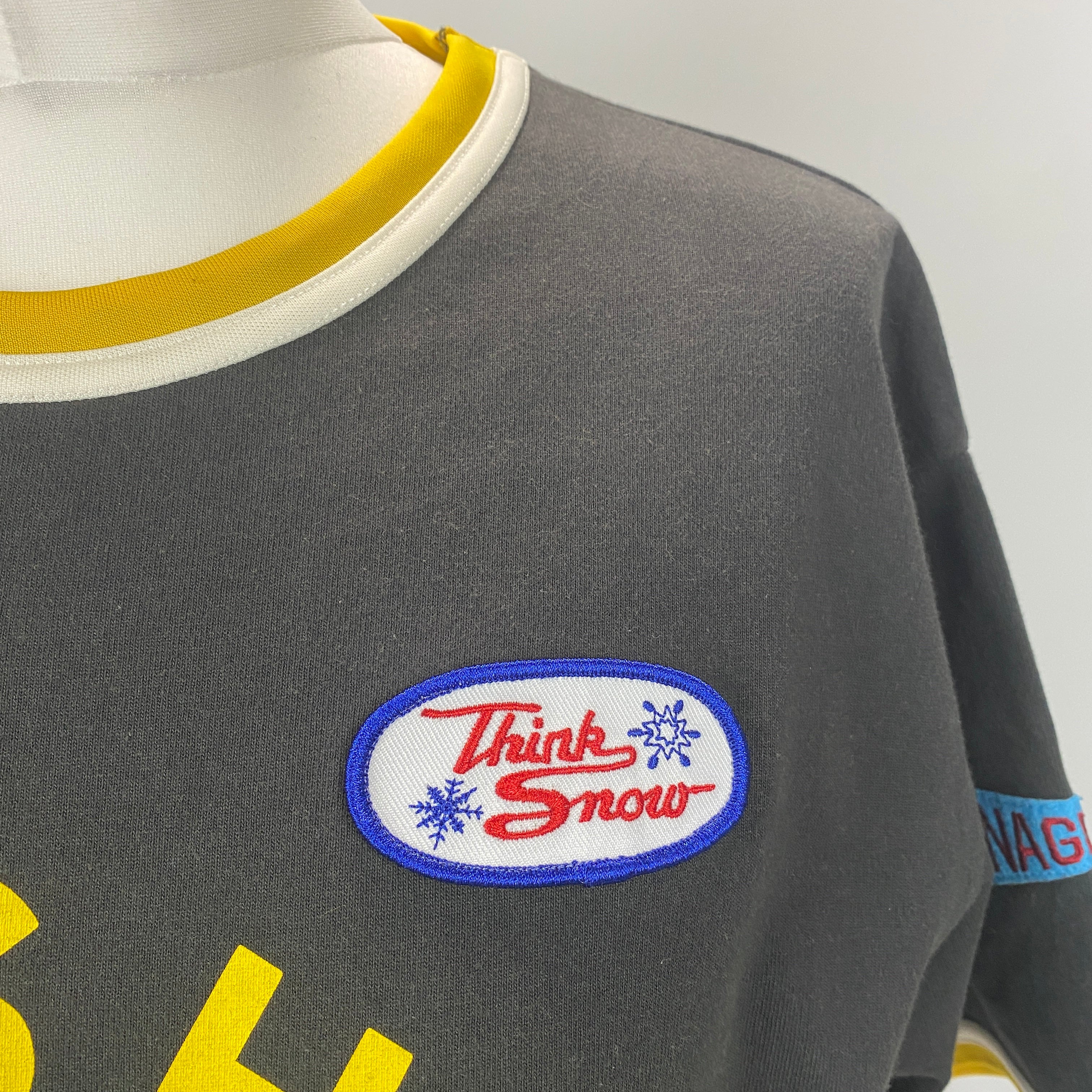 Bode New £325 Brown WOODS HOLE TAXI Applique Tee XS/S/M