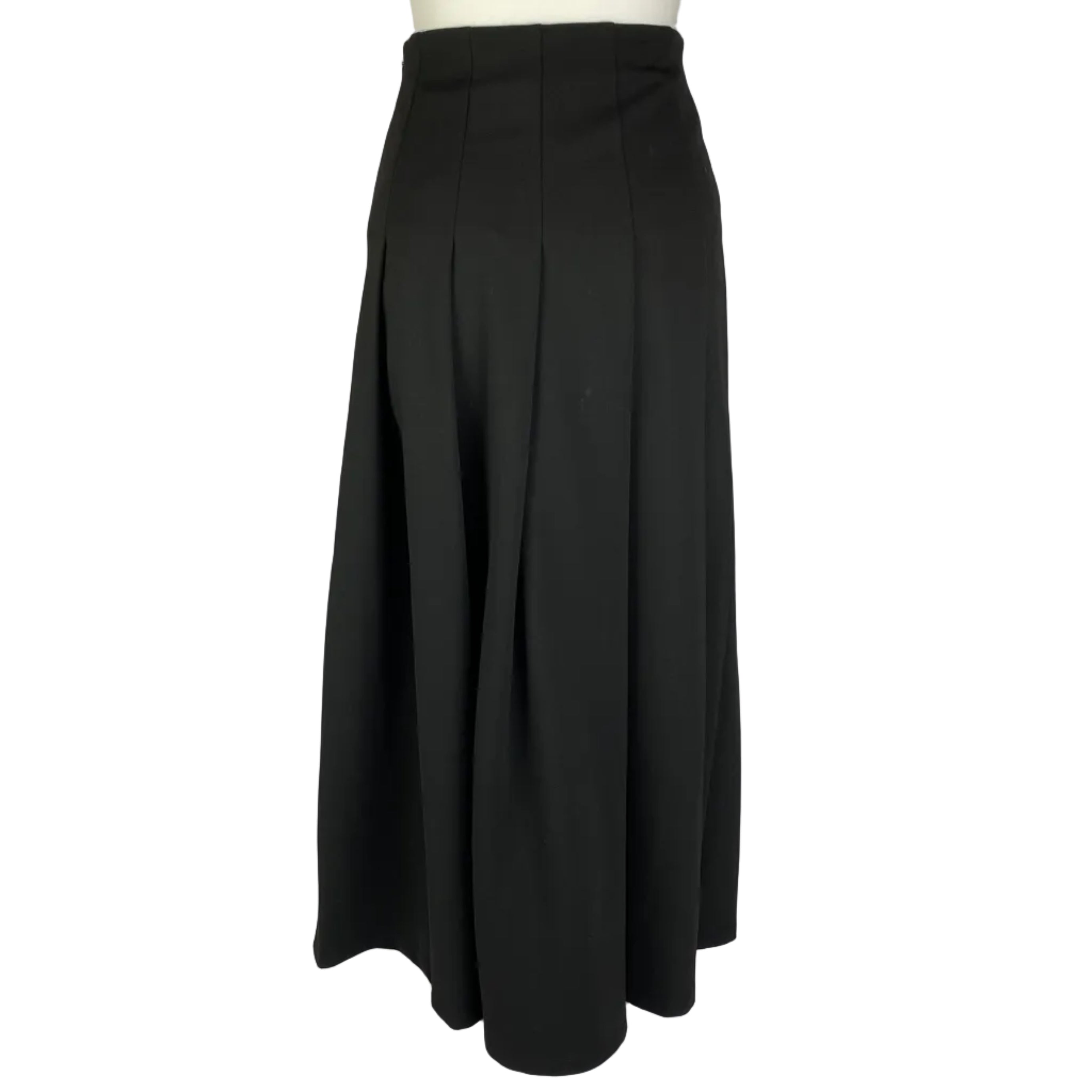 Me&Em New Black Stretch Pleat Ponte Maxi Skirt XS