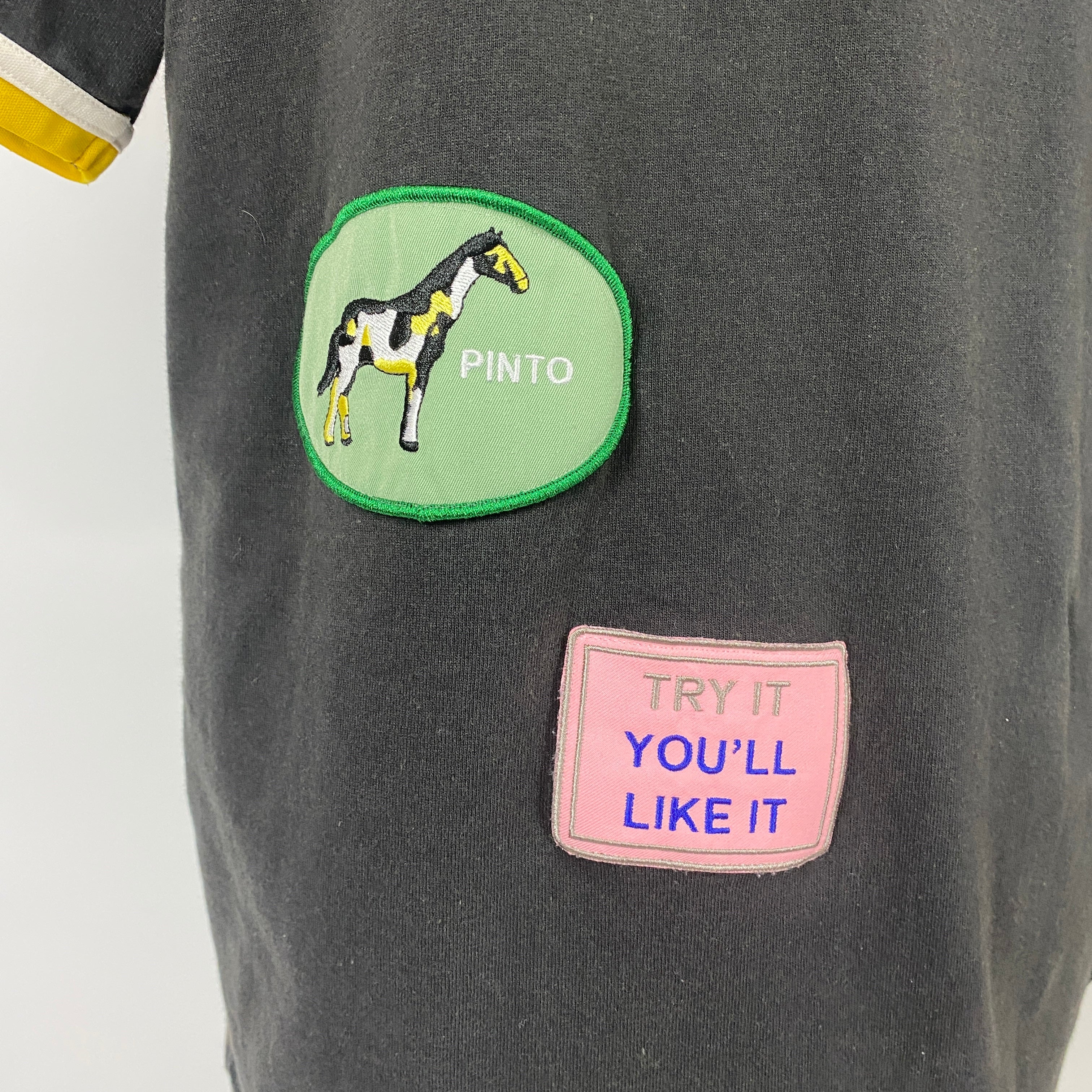 Bode New £325 Brown WOODS HOLE TAXI Applique Tee XS/S/M