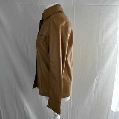 Joseph £995 Camel Leather Coen Nappa Jacket XXS/XS