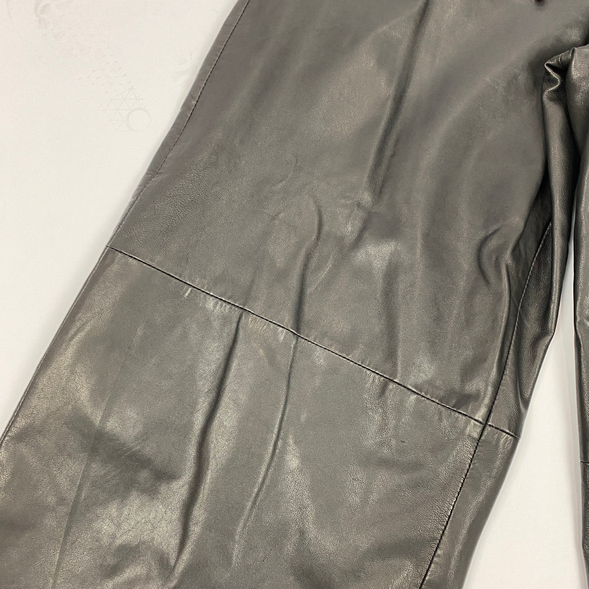 Aligne Black Leather Drawstring Trousers M