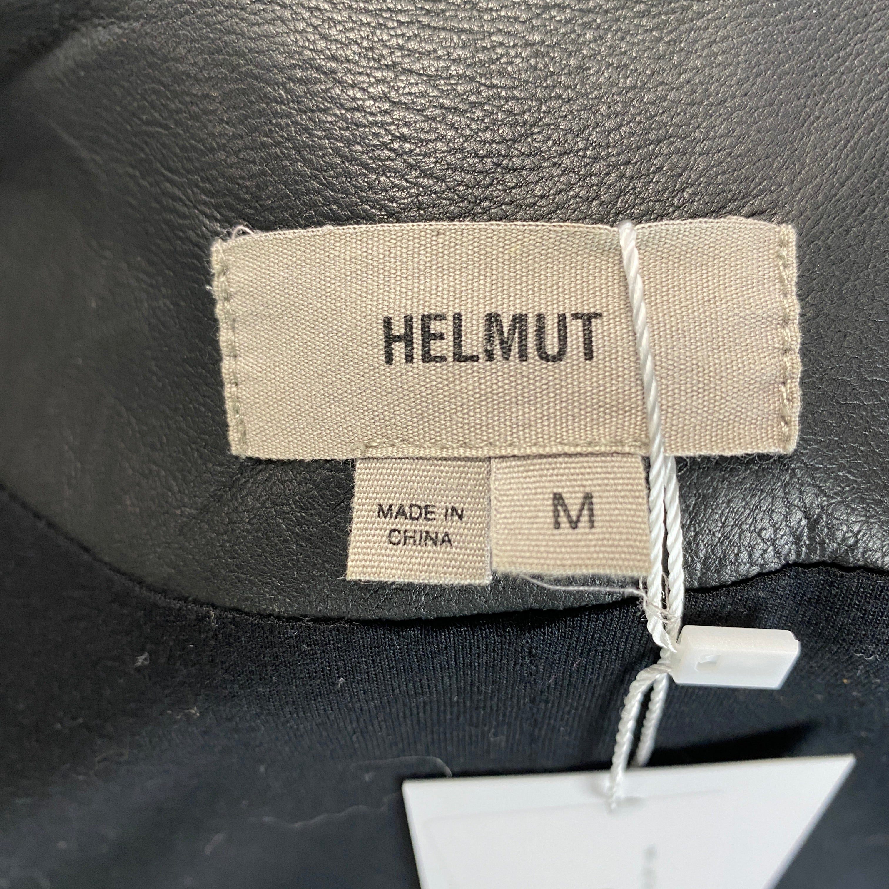 Helmut Lang Black Lambskin & Jersey Moto Jacket M