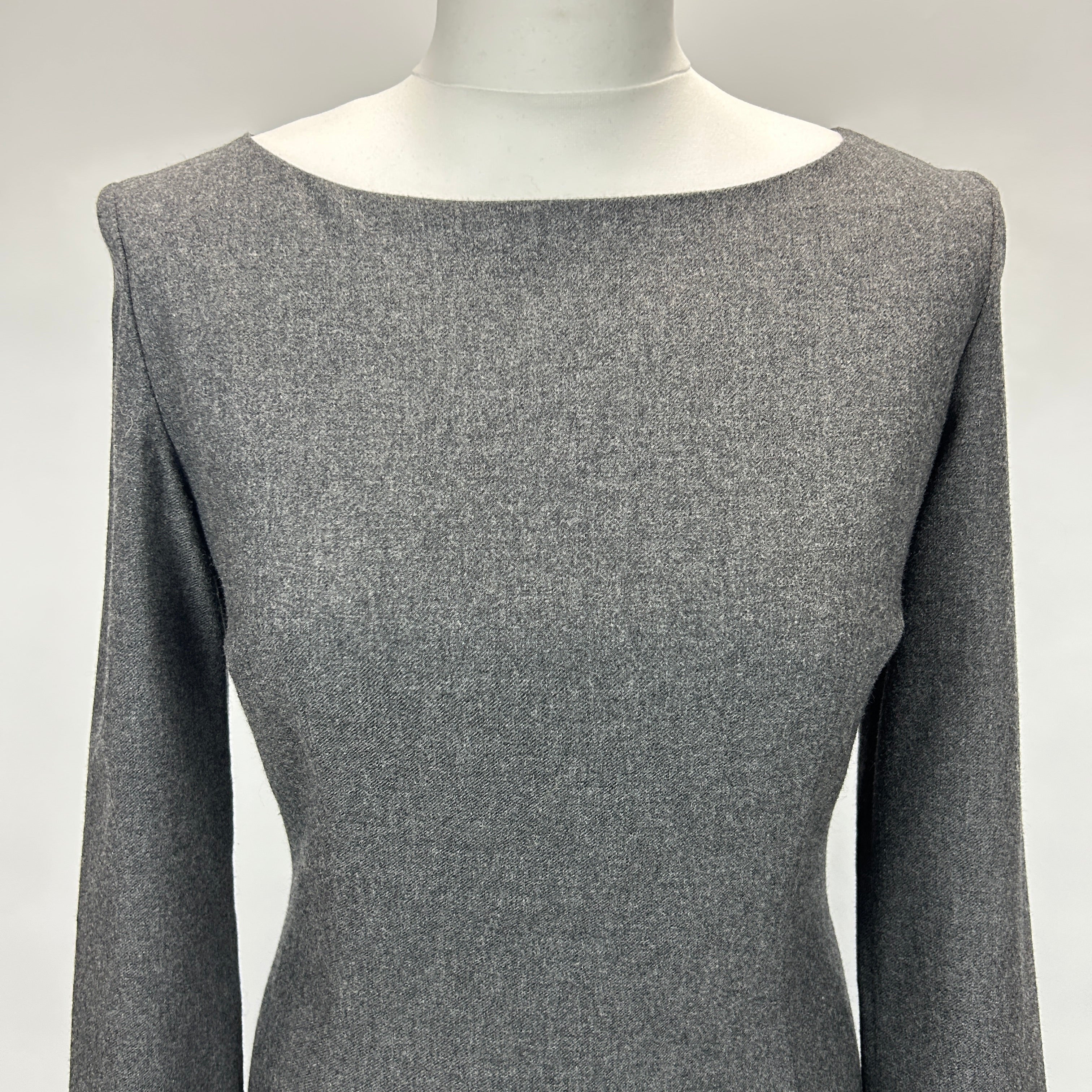 Joseph Charcoal Wool & Cashmere Shift Dress M