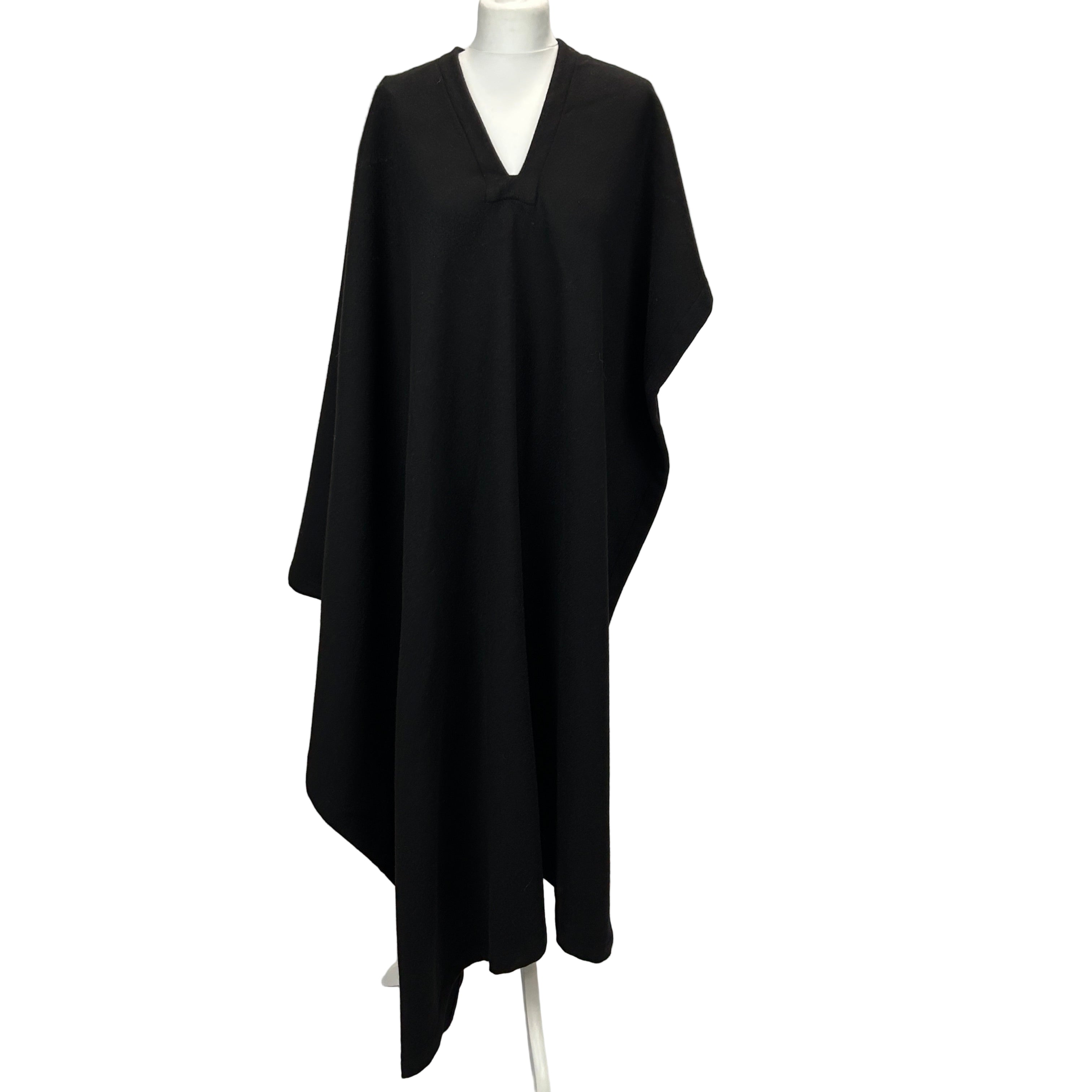 Lemaire Black Yak Wool Poncho O/S