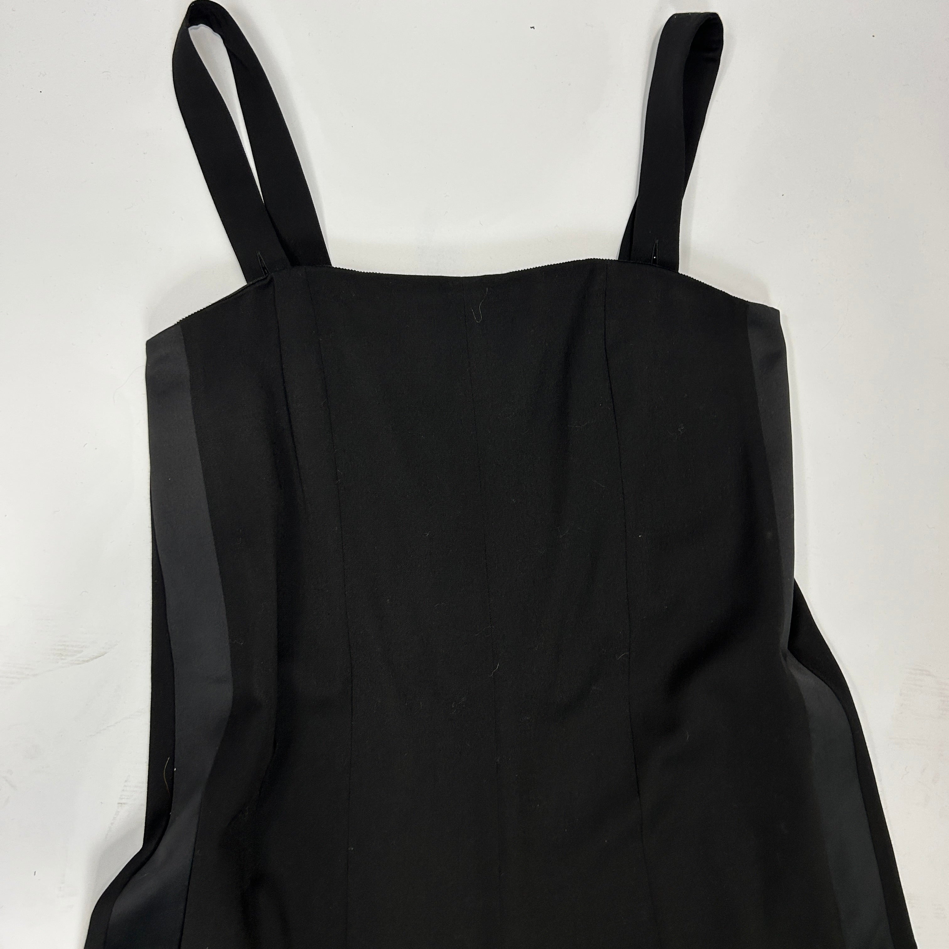 Me&Em Black Stretch Wool Corset Tuxedo Jumpsuit M