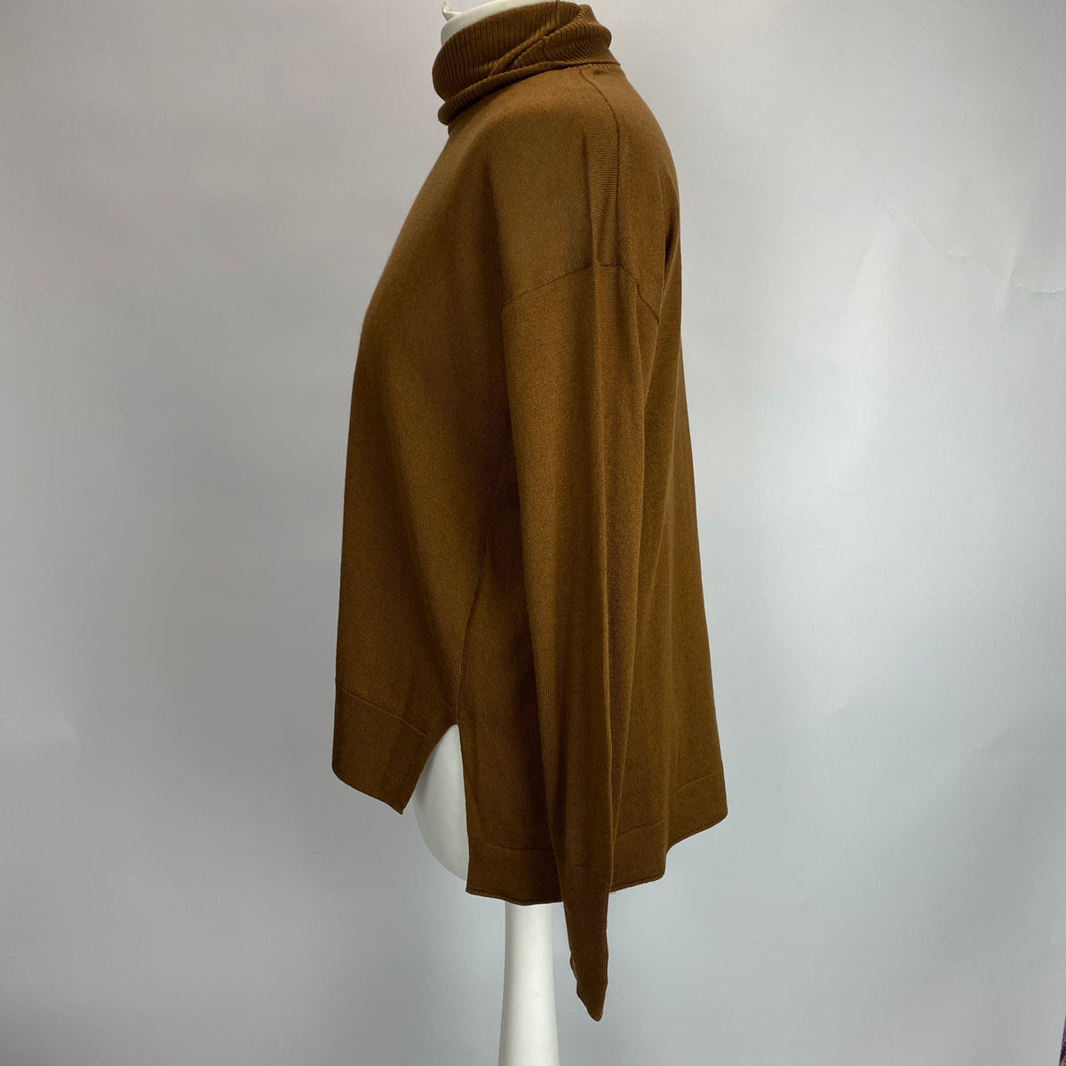 CT Plage New Cinnamon Silk & Cashmere Roll Neck Sweater S-XL