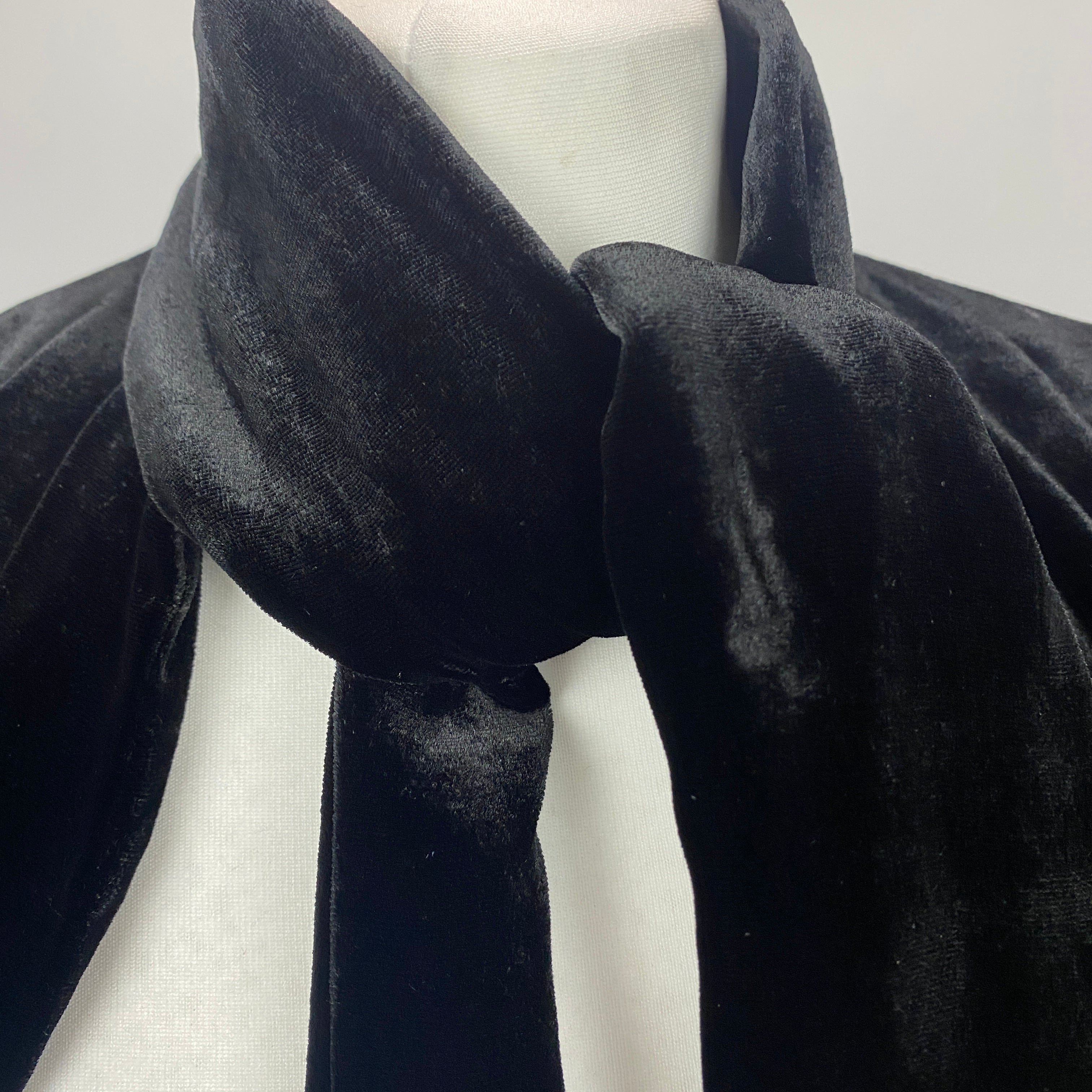 The Vampires Wife £1200 Black Silk Velvet Crusader Cape XS/S