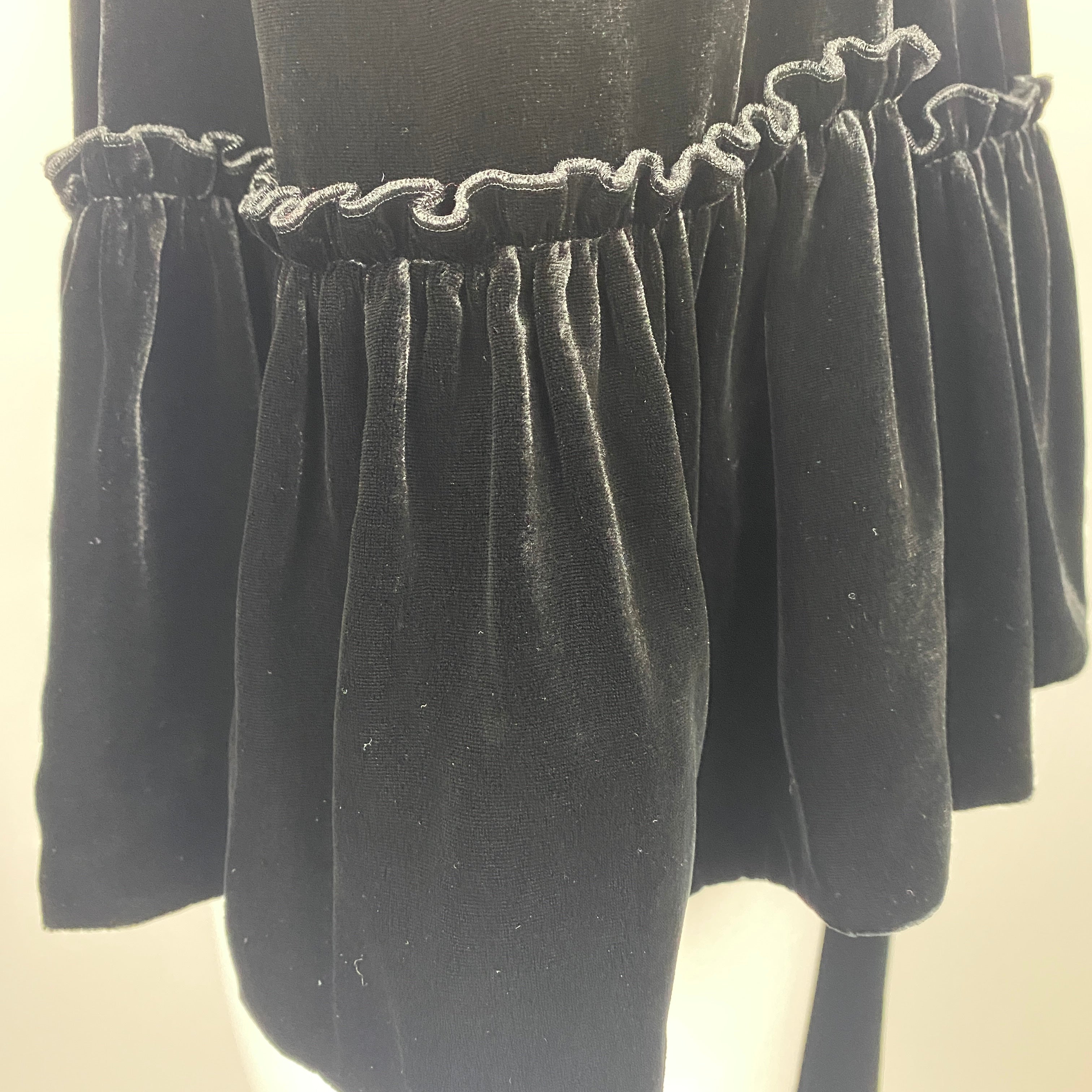 The Vampires Wife £1200 Black Silk Velvet Crusader Cape XS/S