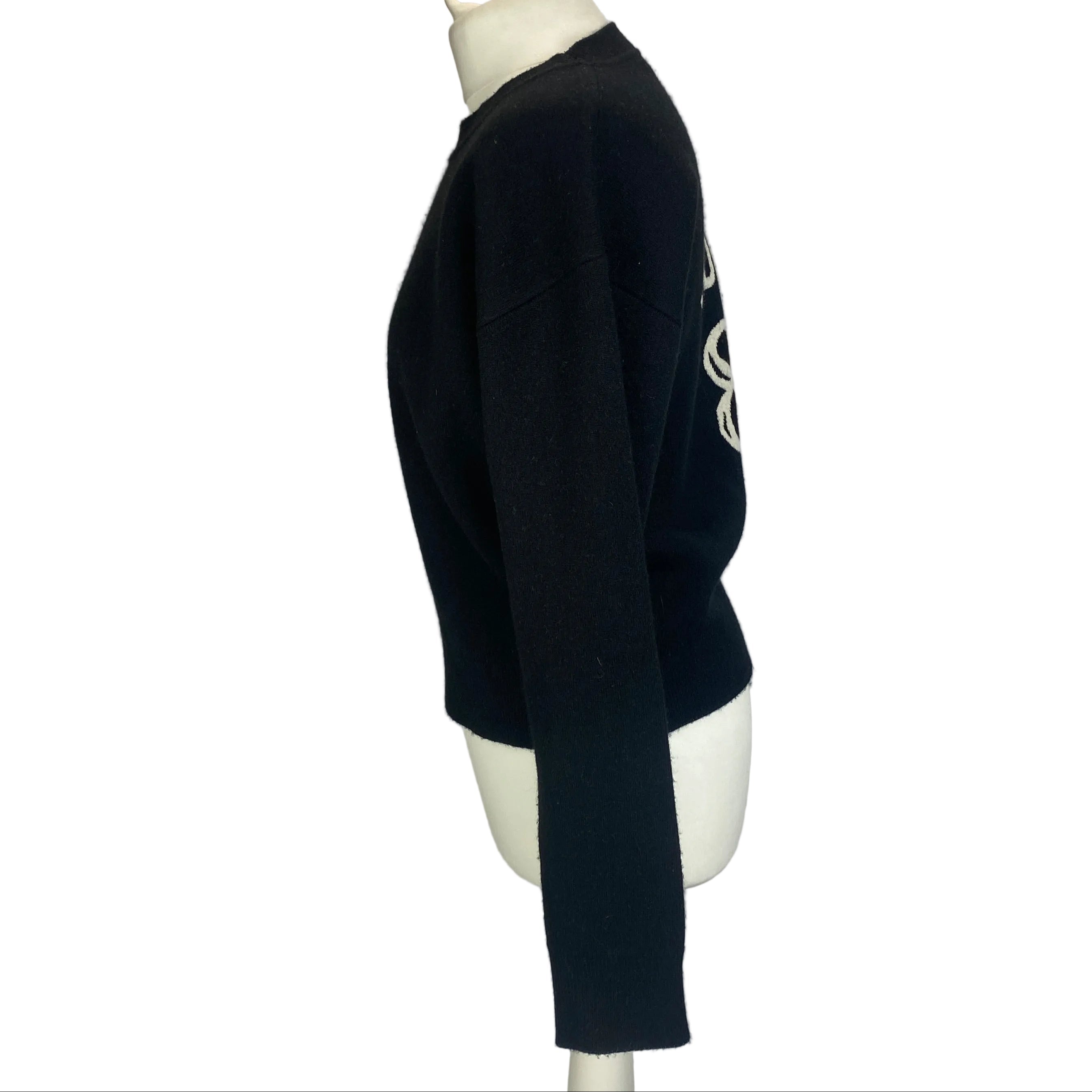 Christian Dior £1750 Black Cashmere J'Adoir 8 Boxy Sweater XS