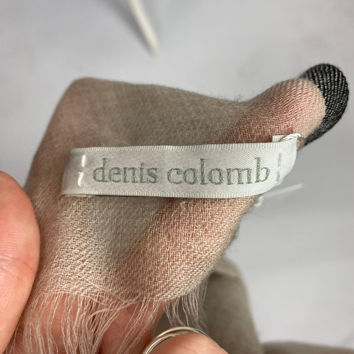Denis Colomb £400 Oatmeal Superfine Cashmere Scarf