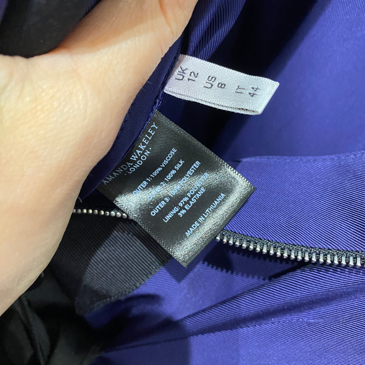 Amanda Wakeley New Navy Twill Culotte Jumpsuit M