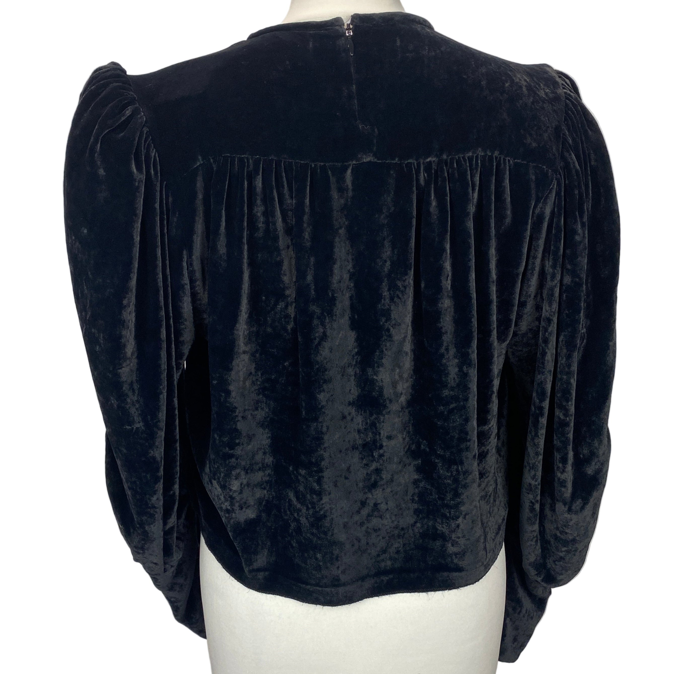 Isabel Marant £695 Black Silk Velvet Miameline Top XS