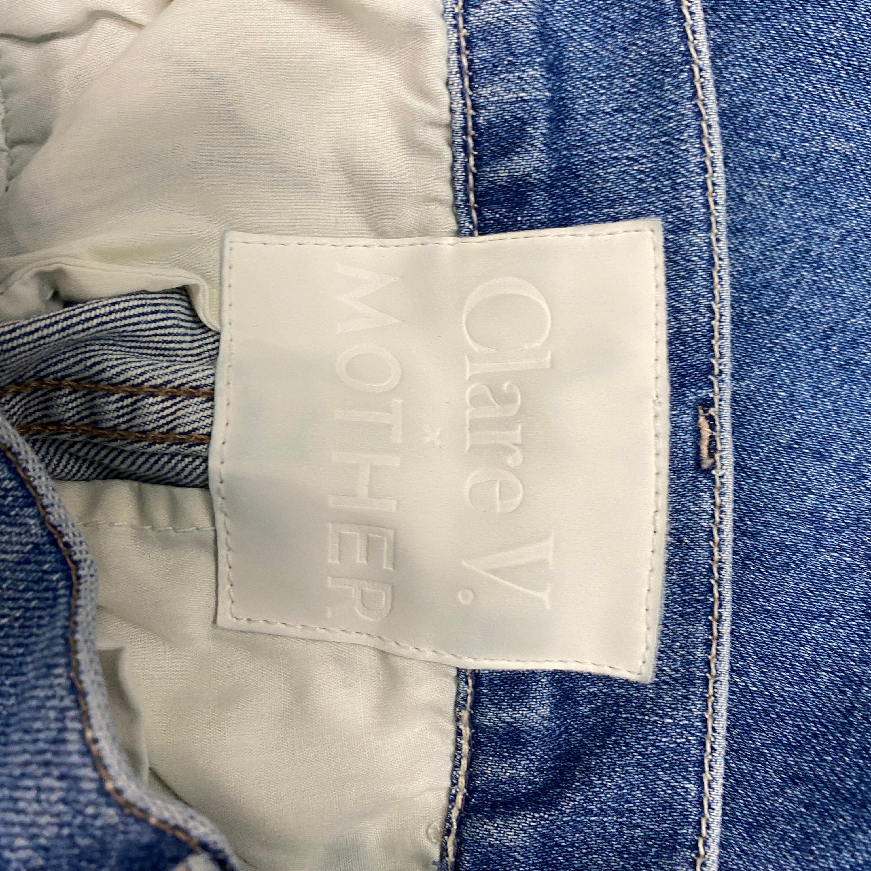 Clare V x Mother £340 Pleated Belle Prep Heel Wide Leg Jeans 26