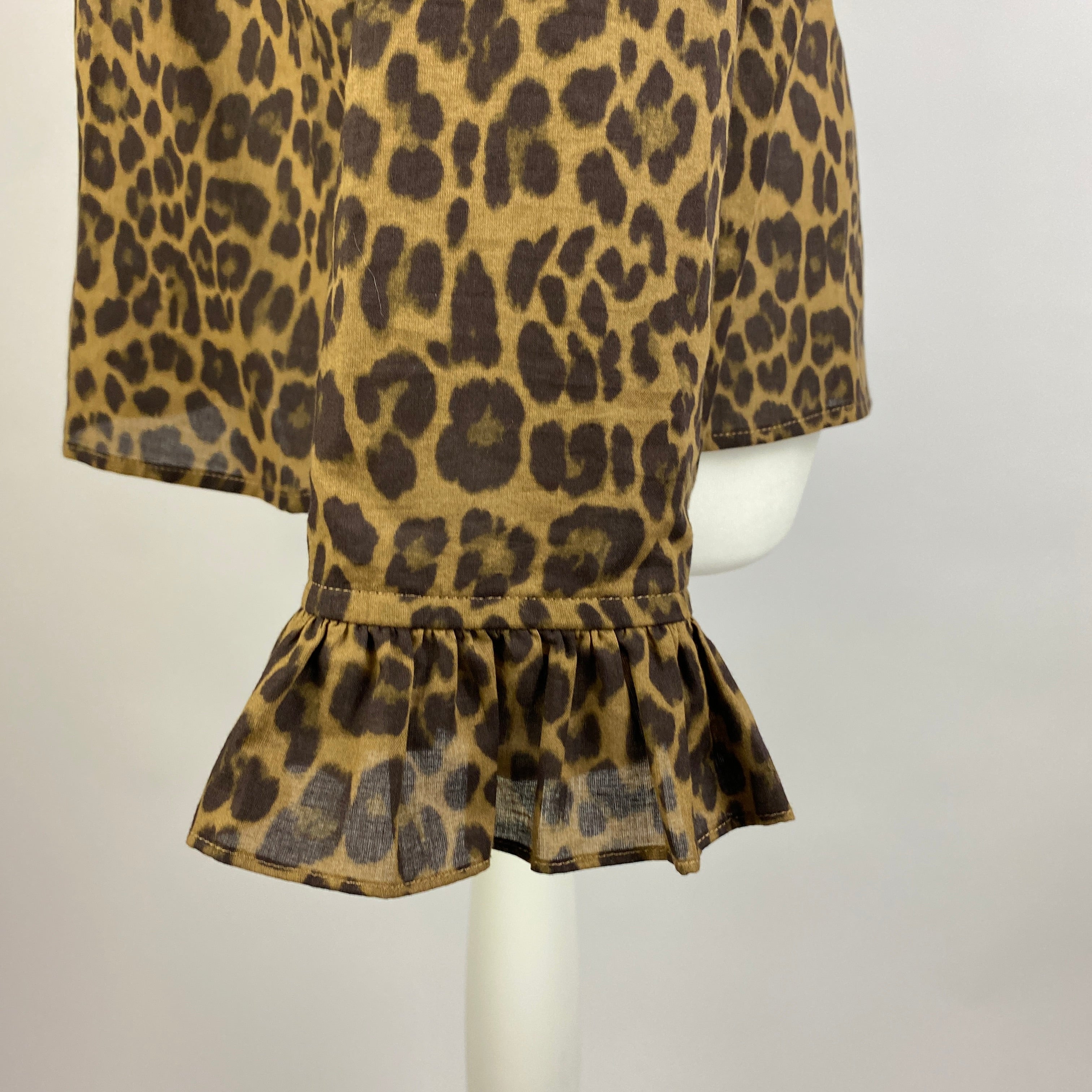 Sezane New £100 Leopard Fine Cotton Erine Blouse L