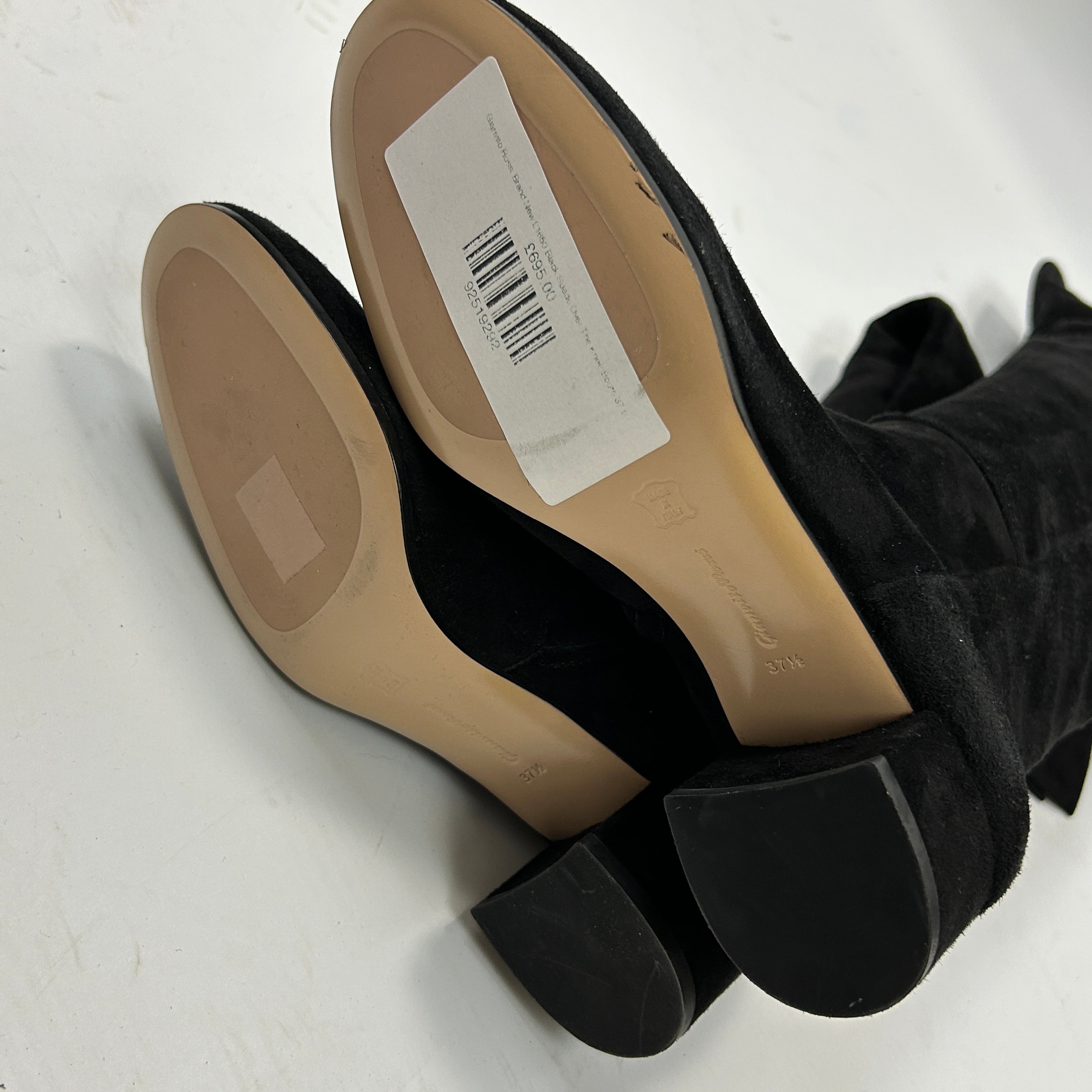 Gianvito Rossi Brand New £1650 Black Suede Over The Knee Boots 37.5