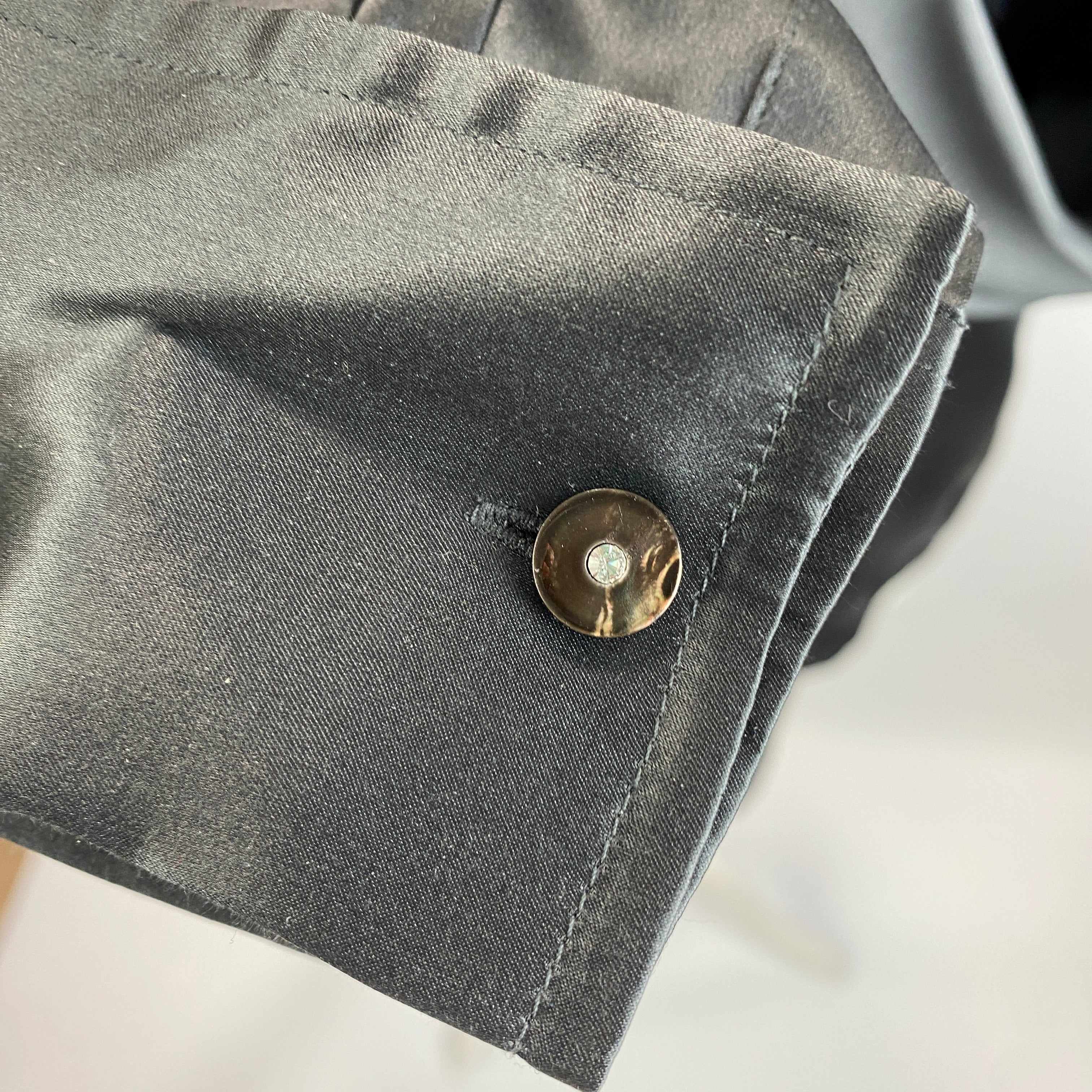 Ralph Lauren Pewter Silk Satin Shirt M