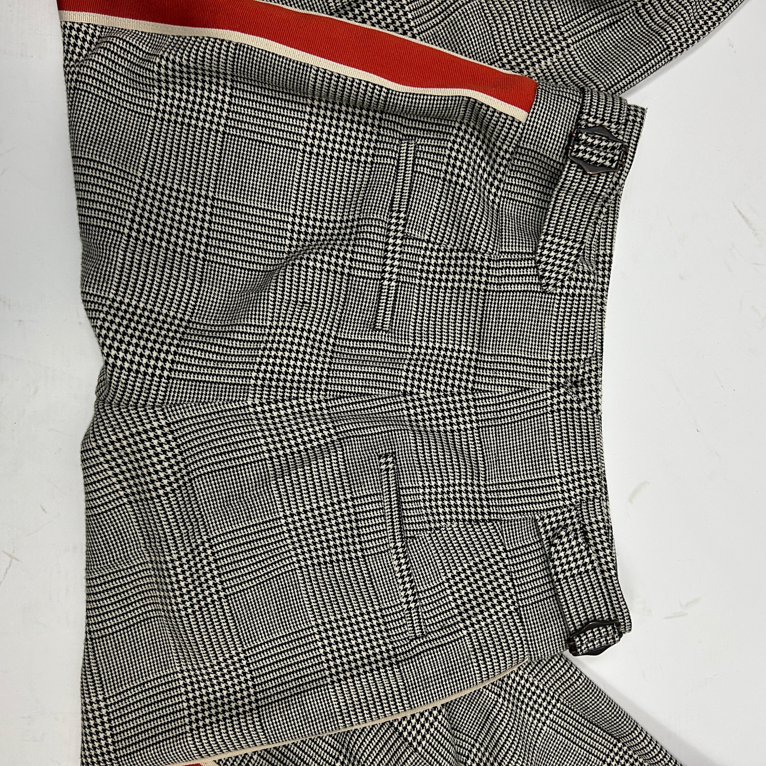 Me&Em Monochrome POW Check Side Stripe Trousers XS