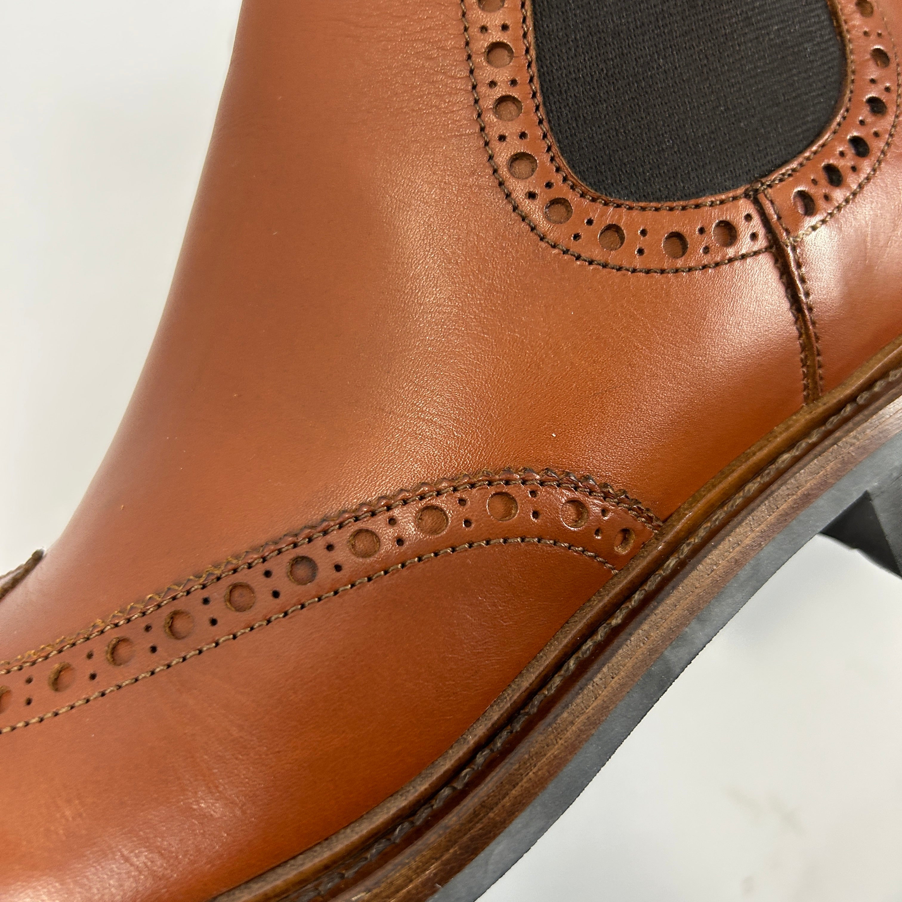Church's New £975 Tan Leather Brogue Ankle Boots 41
