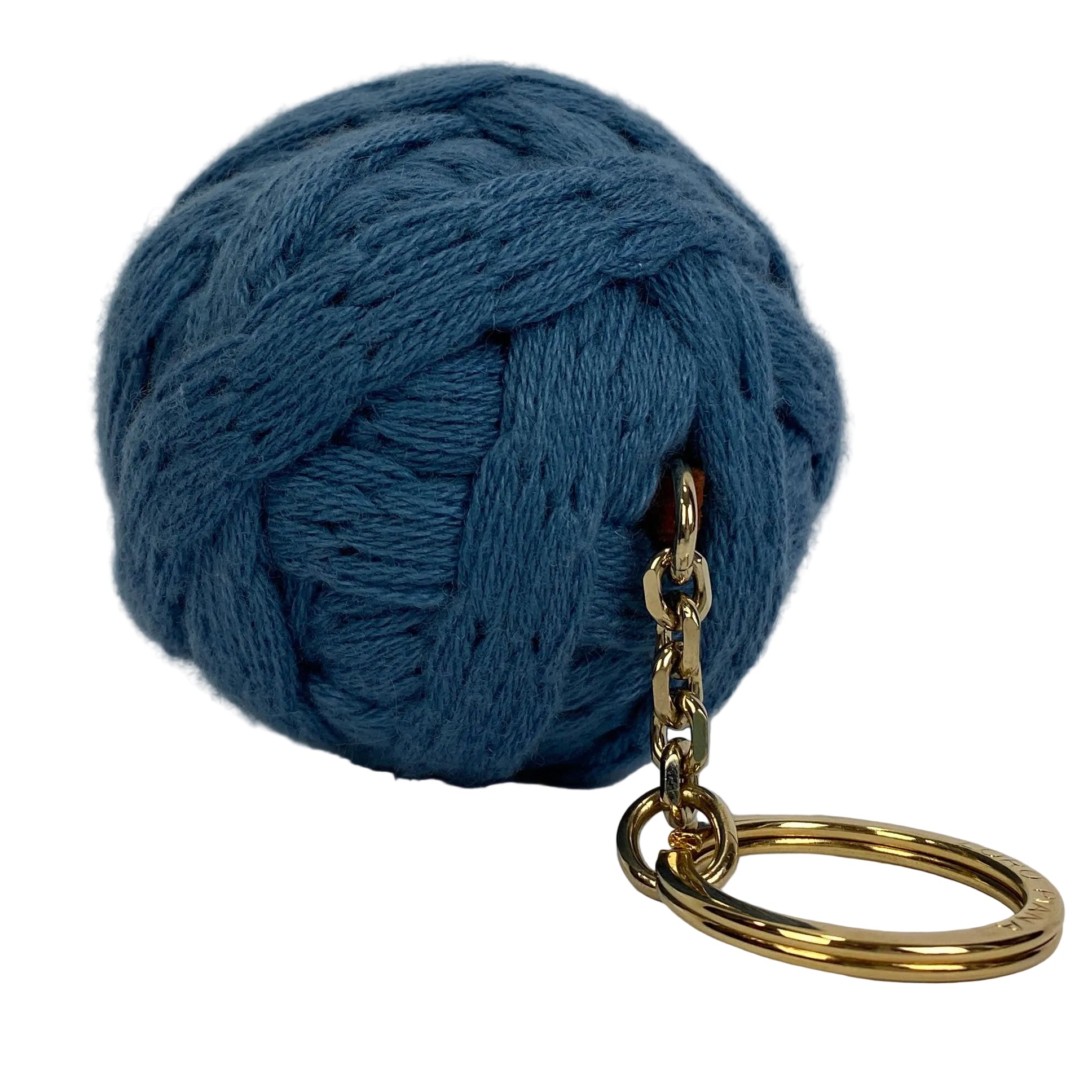 Loro Piana Blue Knotted Cashmere Yarn Large Bag Charm