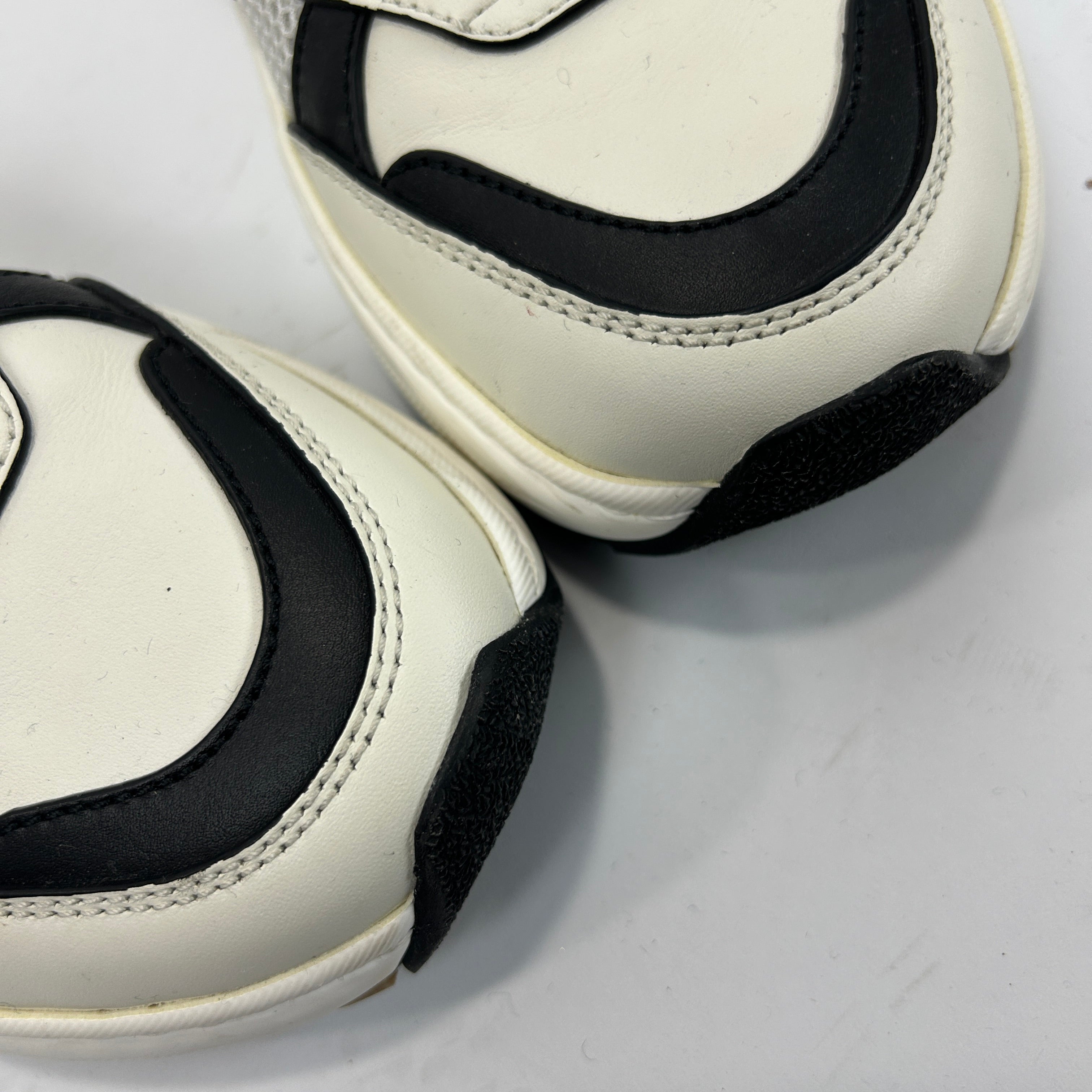 Bottega Veneta Cream & Black Leather Trainers 37/38