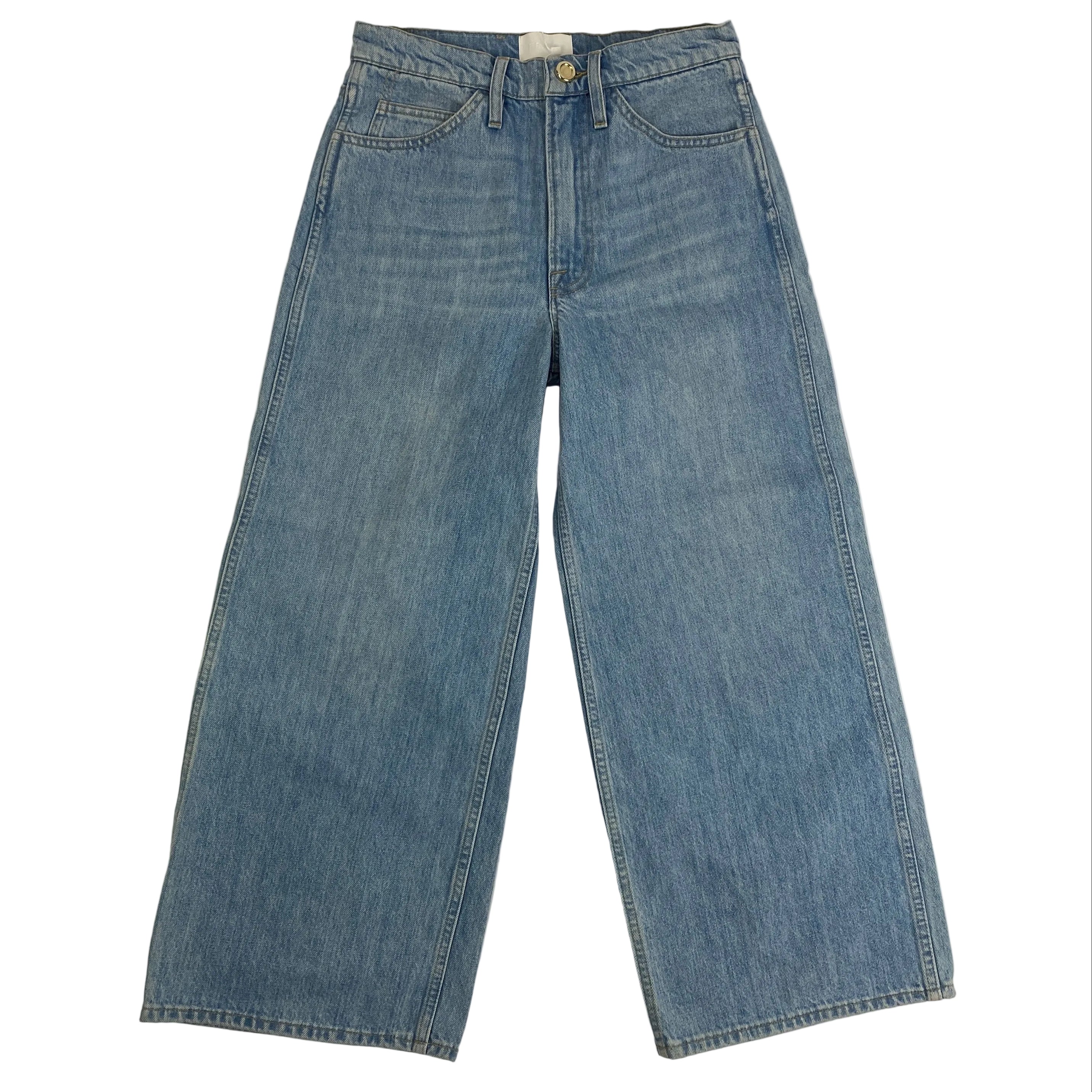 Frame New £315 Le Italian Wide Crop Jeans 25