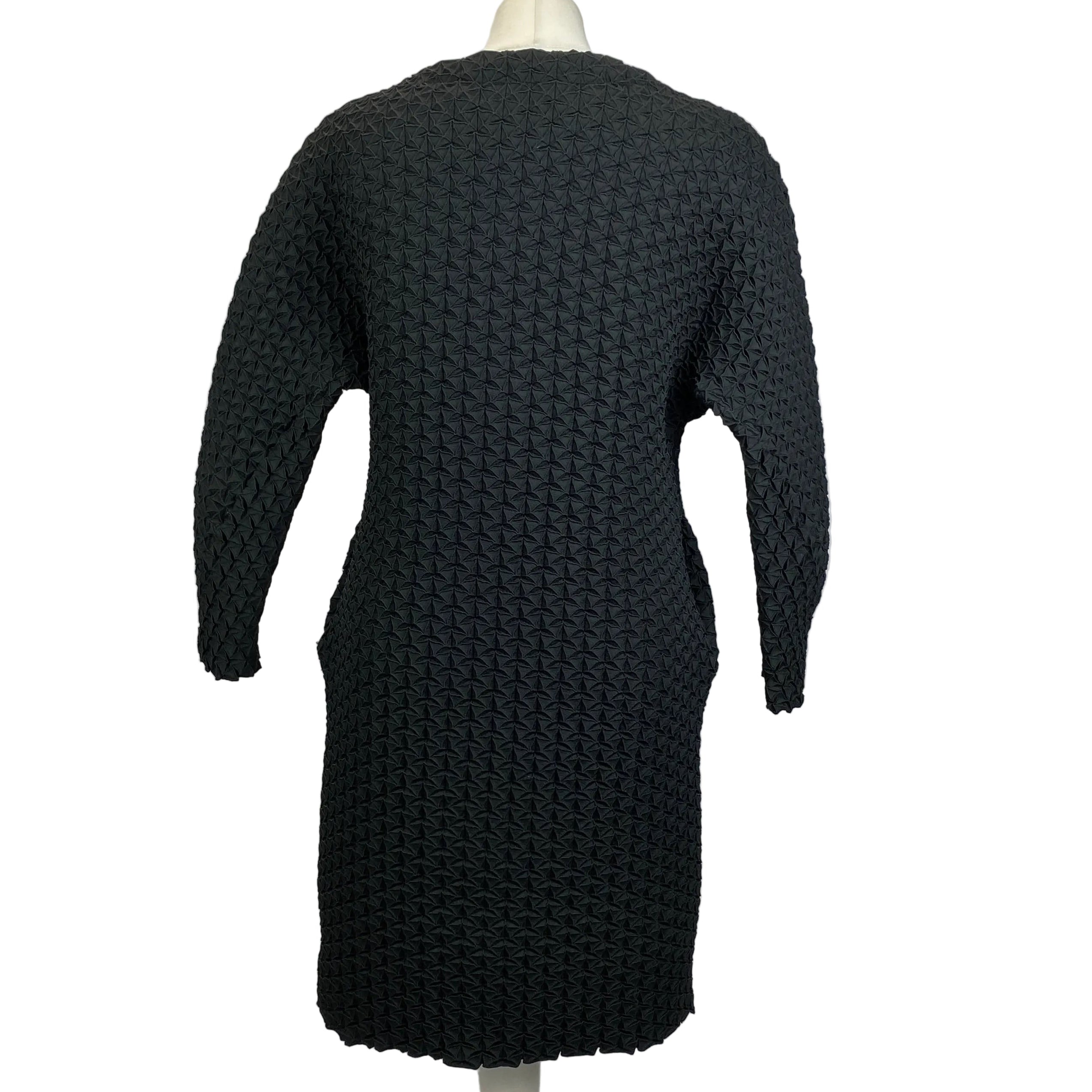 Issey Miyake Black Triangle Superstretch Shift Dress M