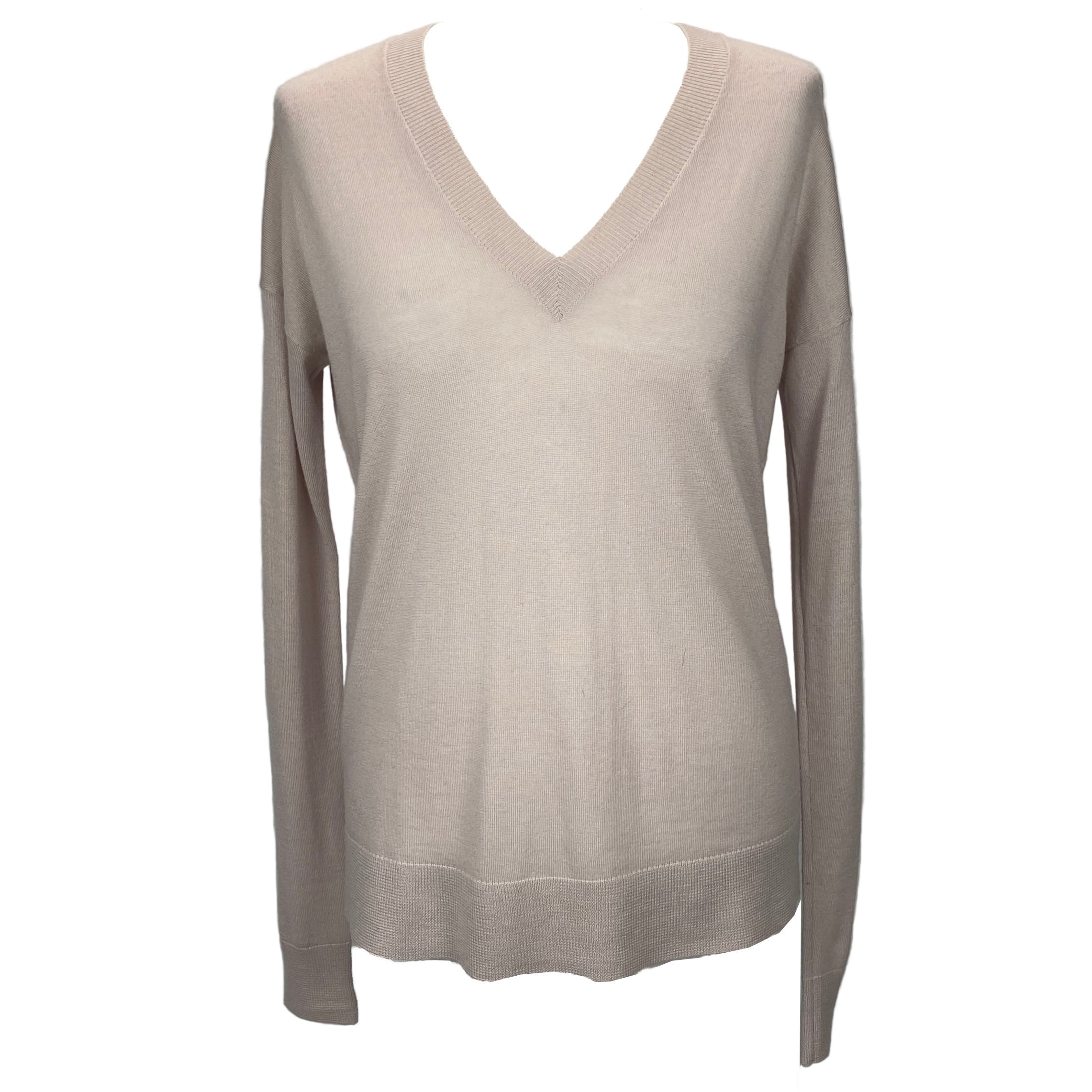 Zadig & Voltaire Nude Pink Happy Skull Embellished Sweater S