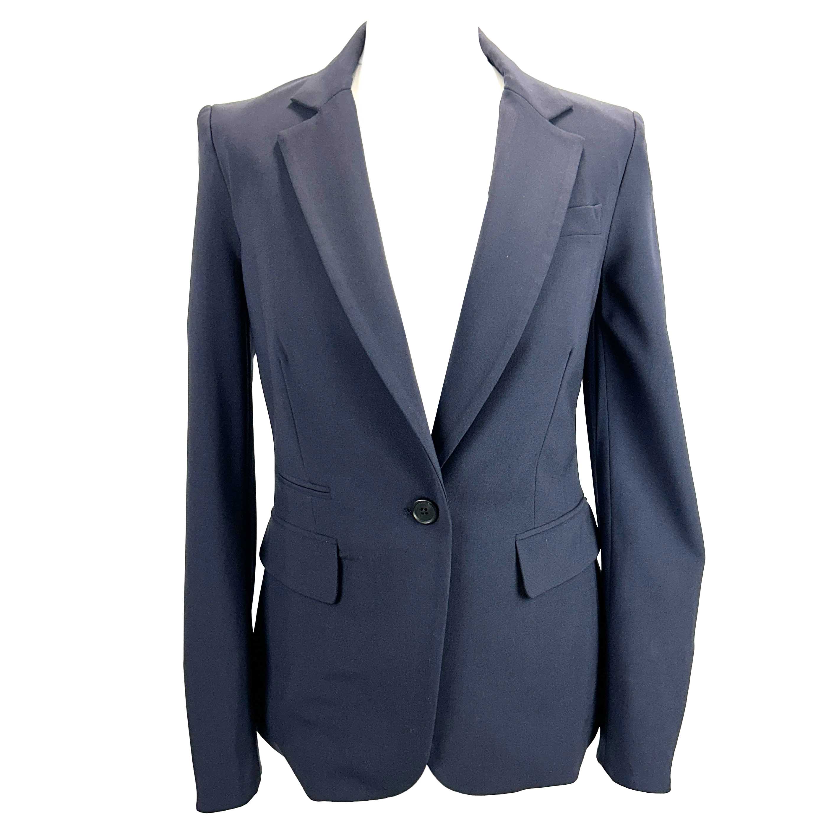 Veronica Beard £548 Navy Stretch Wool Dickey Jacket XS