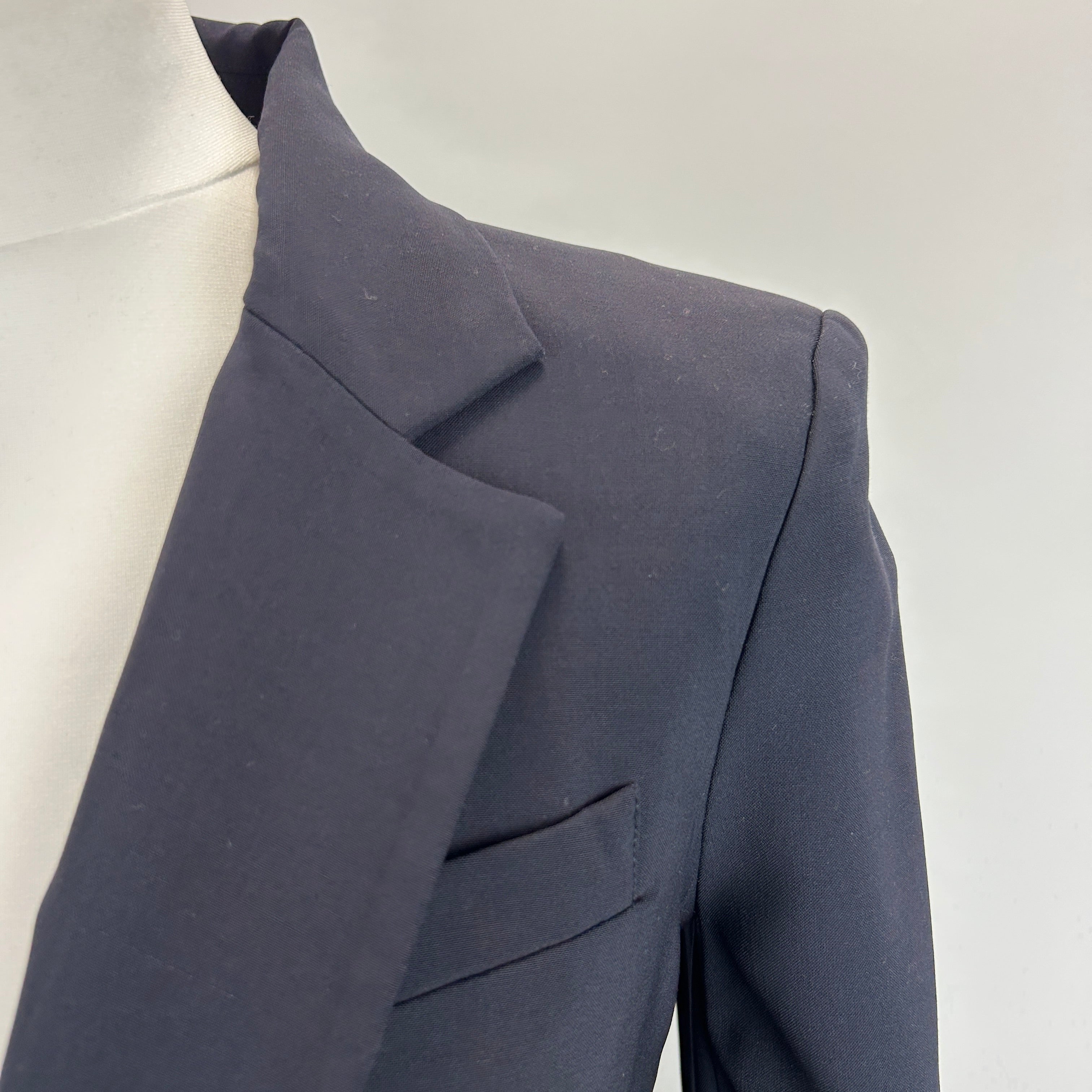 Veronica Beard £548 Navy Stretch Wool Dickey Jacket XS