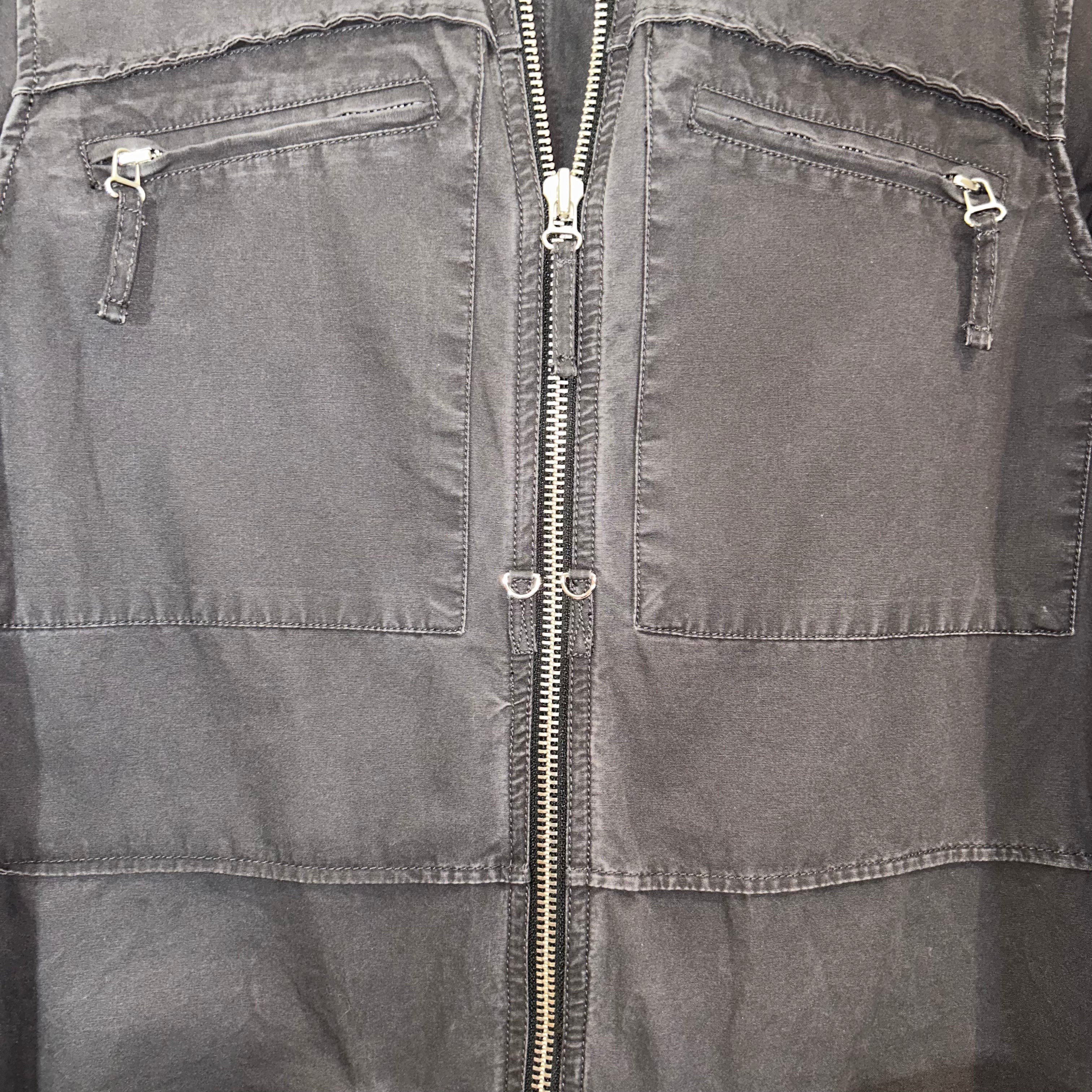 Isabel Marant Etoile Grey Cotton Zippered Jumpsuit XS/S