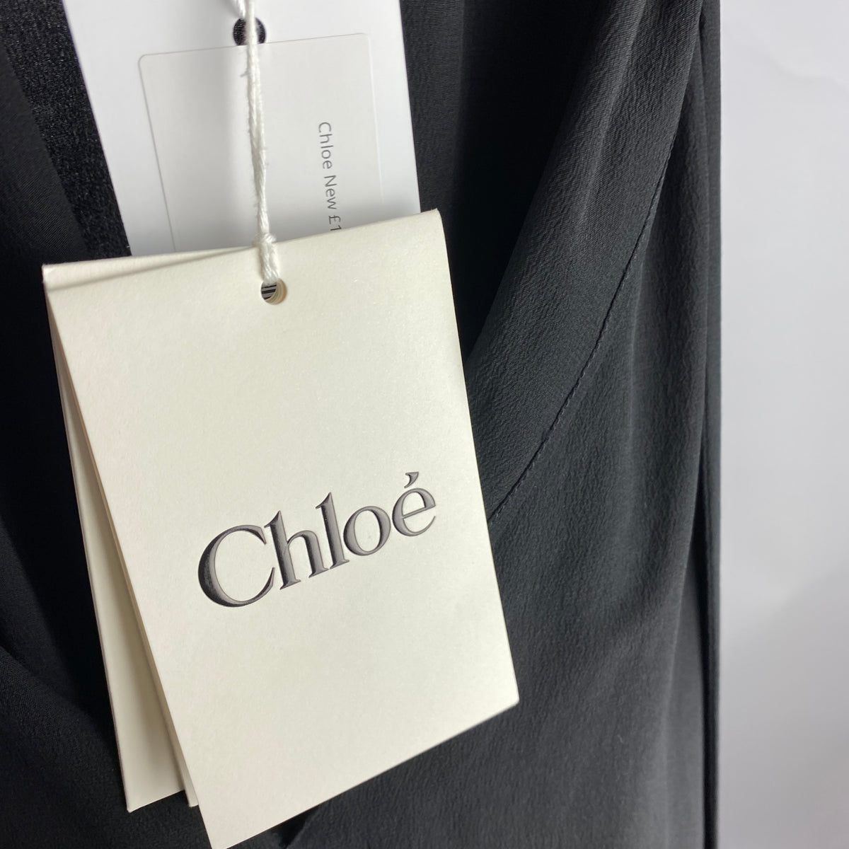 Chloe New £1570 Black Silk Chiffon Dress XXS-S