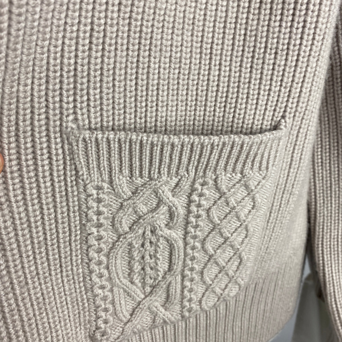 3.1 Phillip Lim Putty Thick Cable Knit Cardigan M