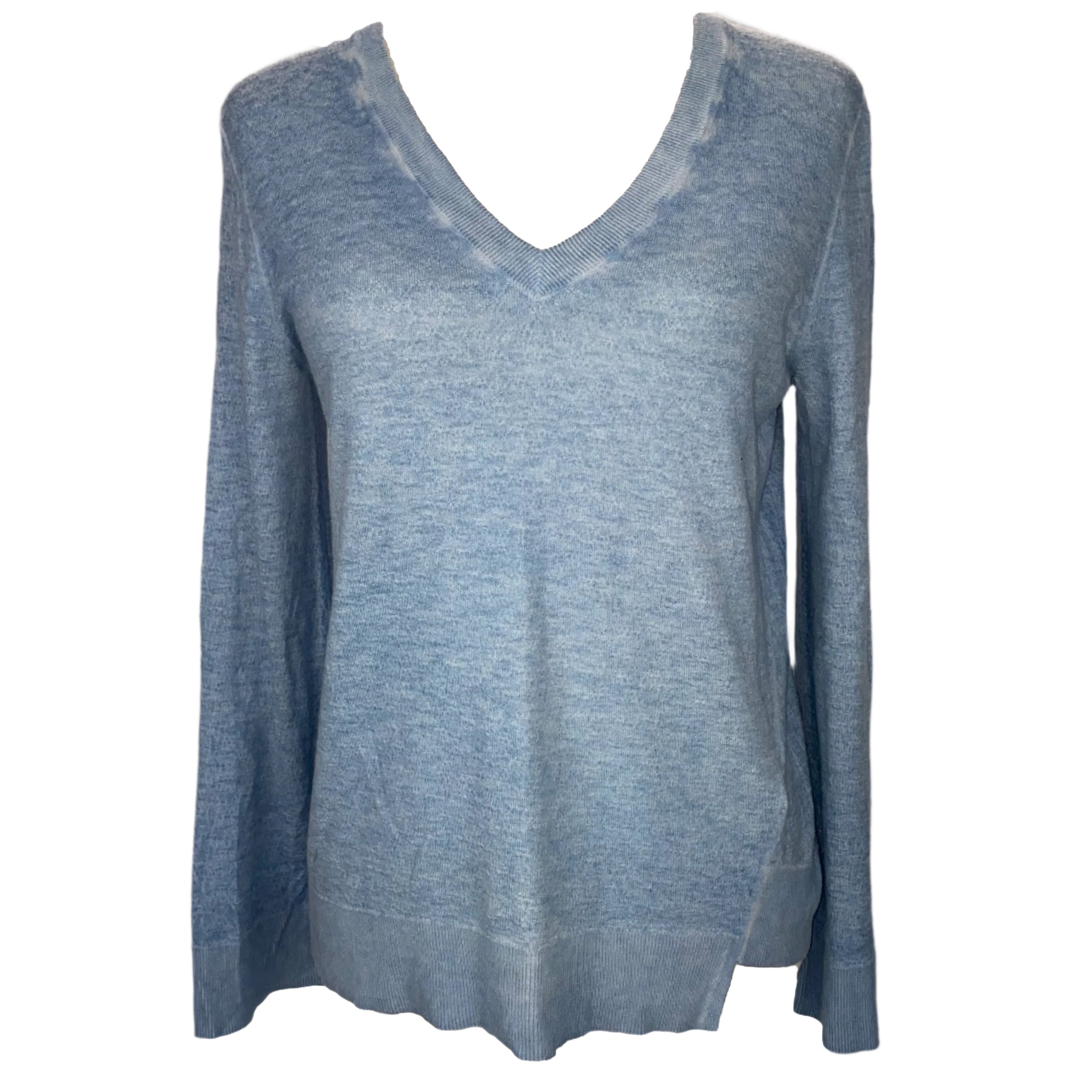 Zadig & Voltaire Blue Mottled Wool Mix Rilby Top S