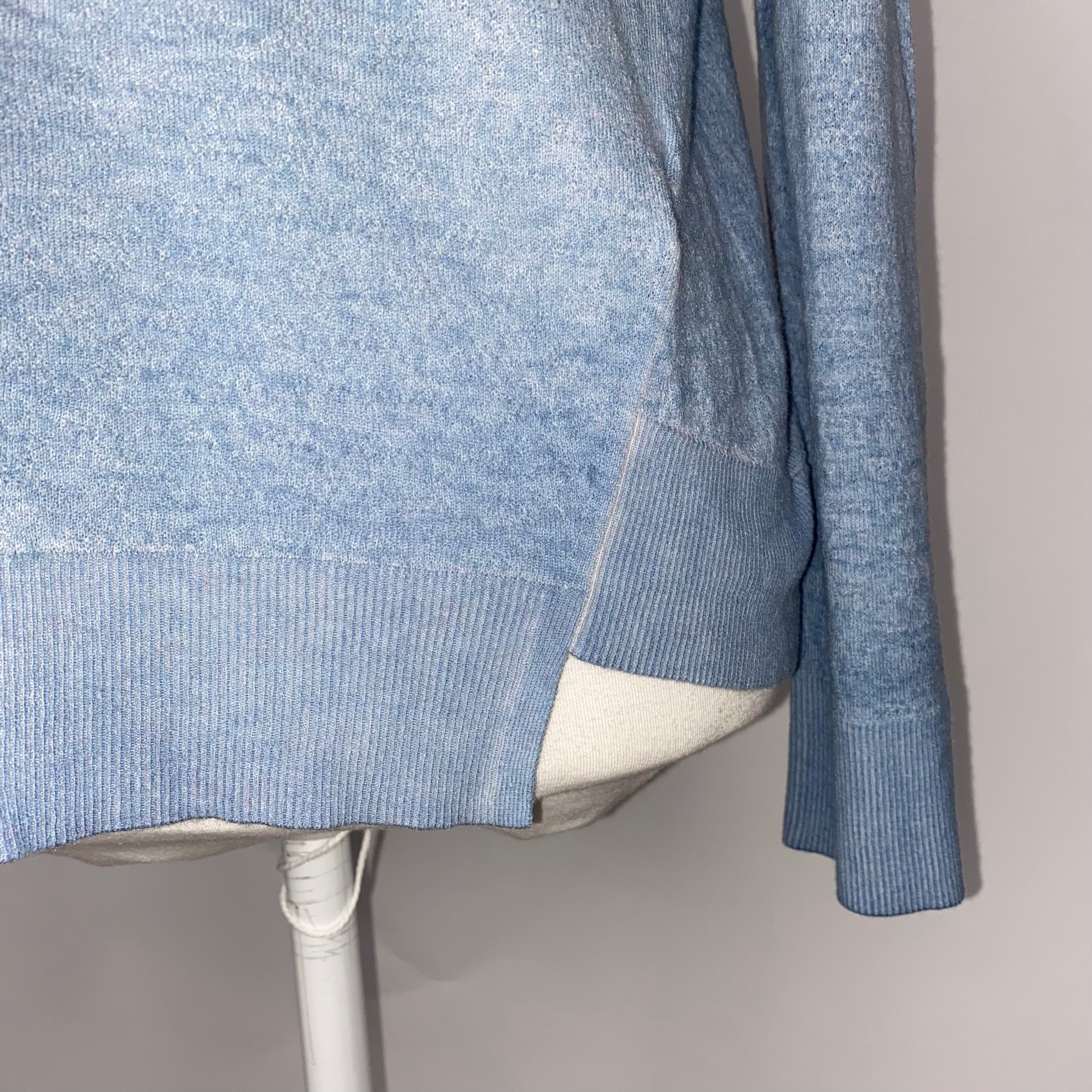 Zadig & Voltaire Blue Mottled Wool Mix Rilby Top S