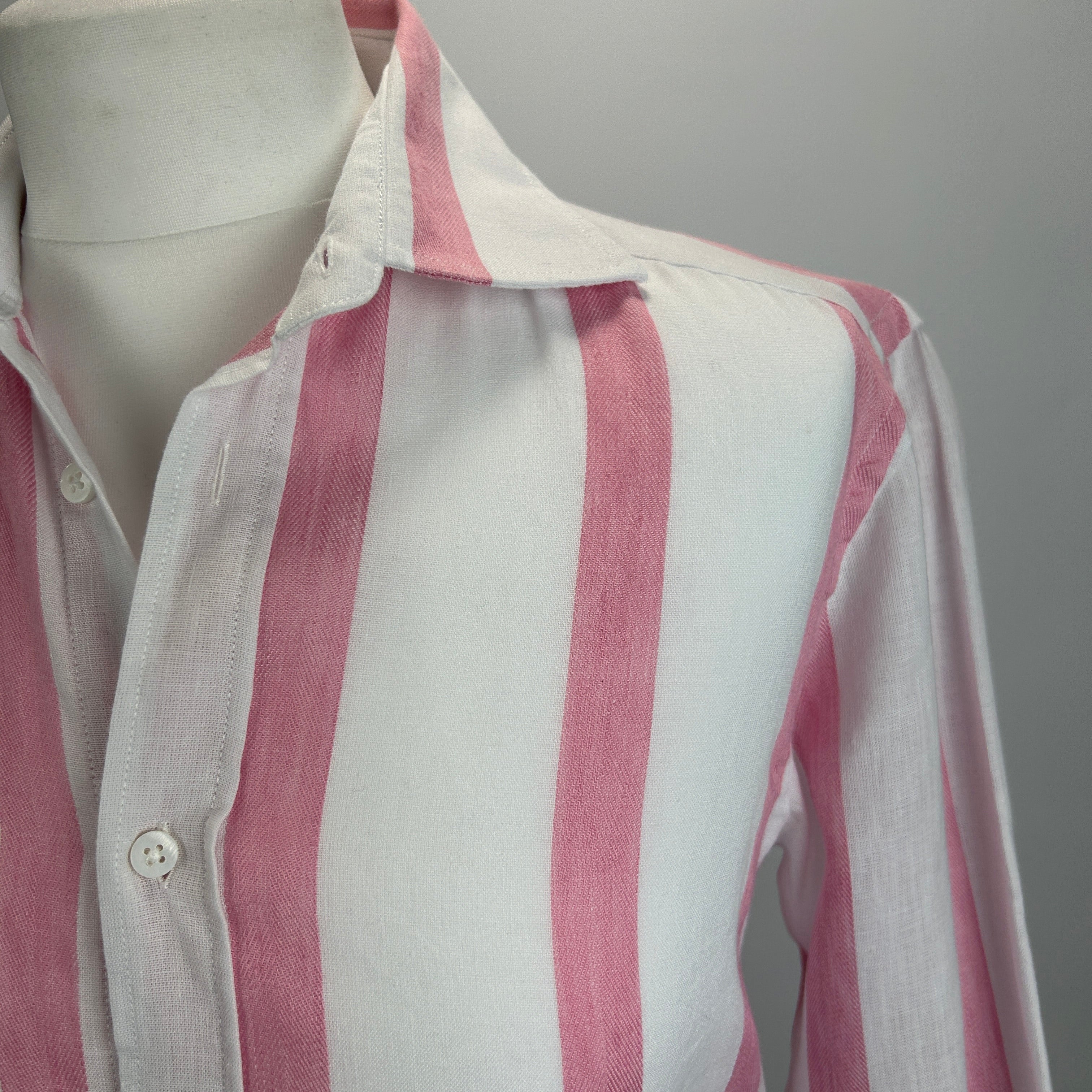 WNU New £110 Pink & White Boyfriend Shirt XS
