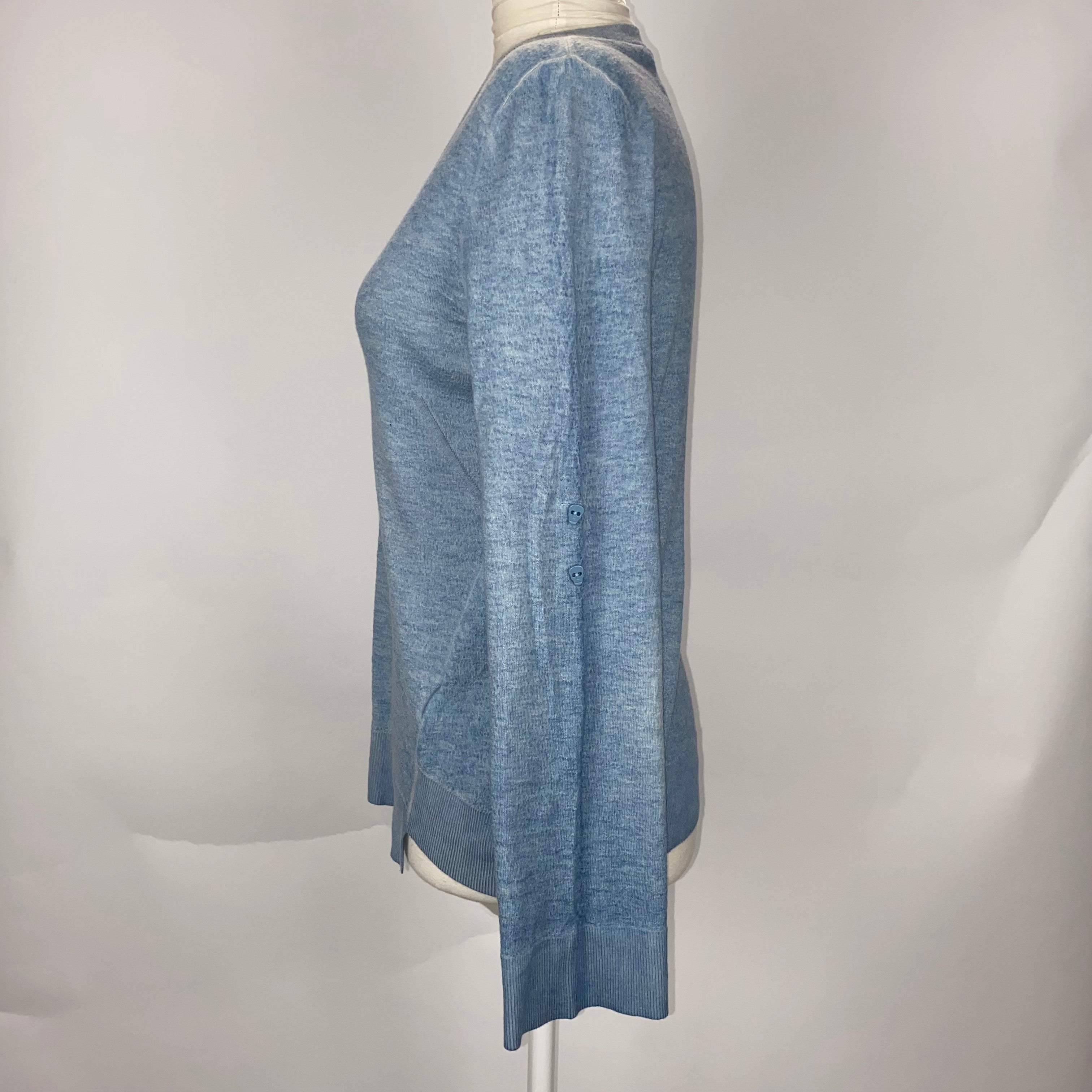 Zadig & Voltaire Blue Mottled Wool Mix Rilby Top S