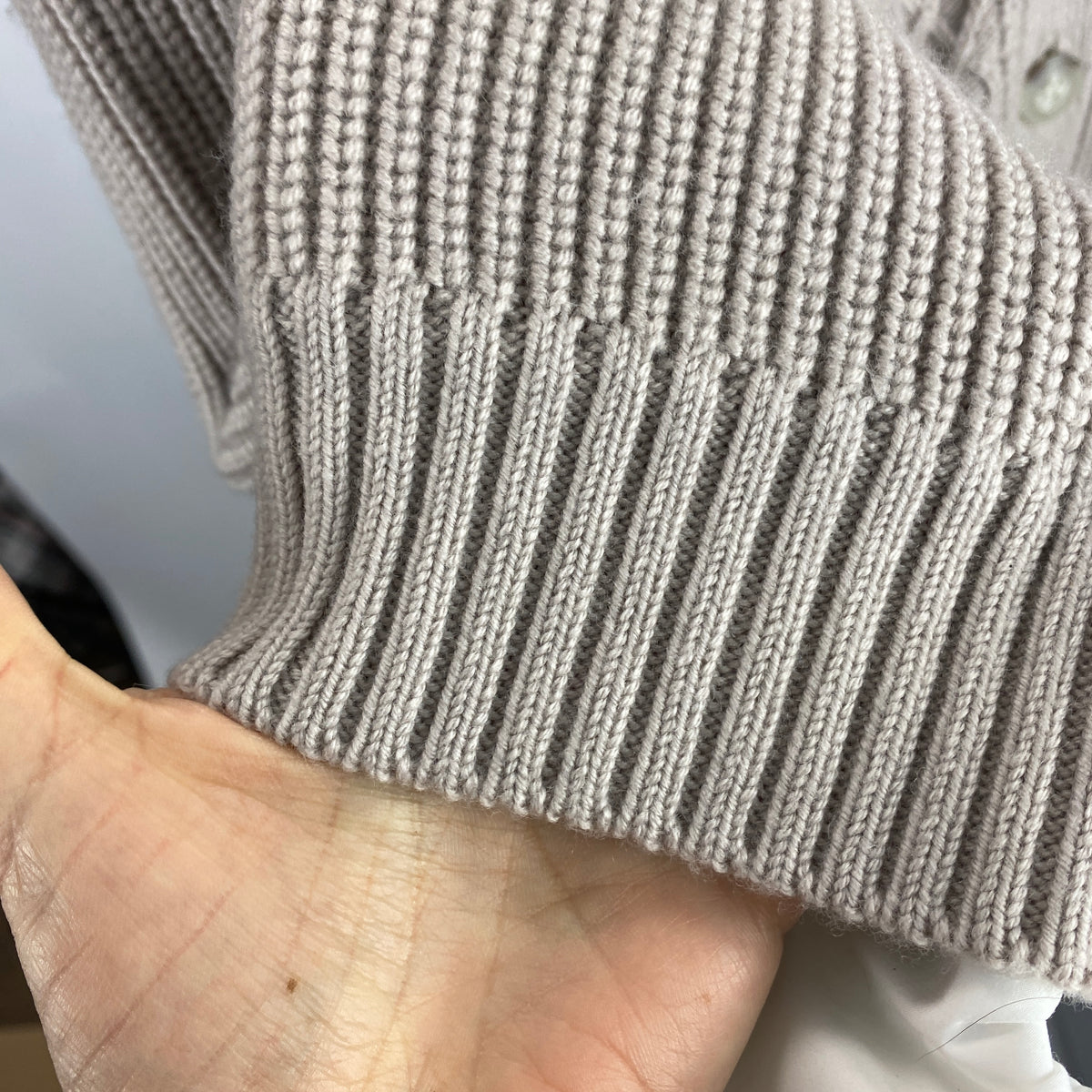 3.1 Phillip Lim Putty Thick Cable Knit Cardigan M