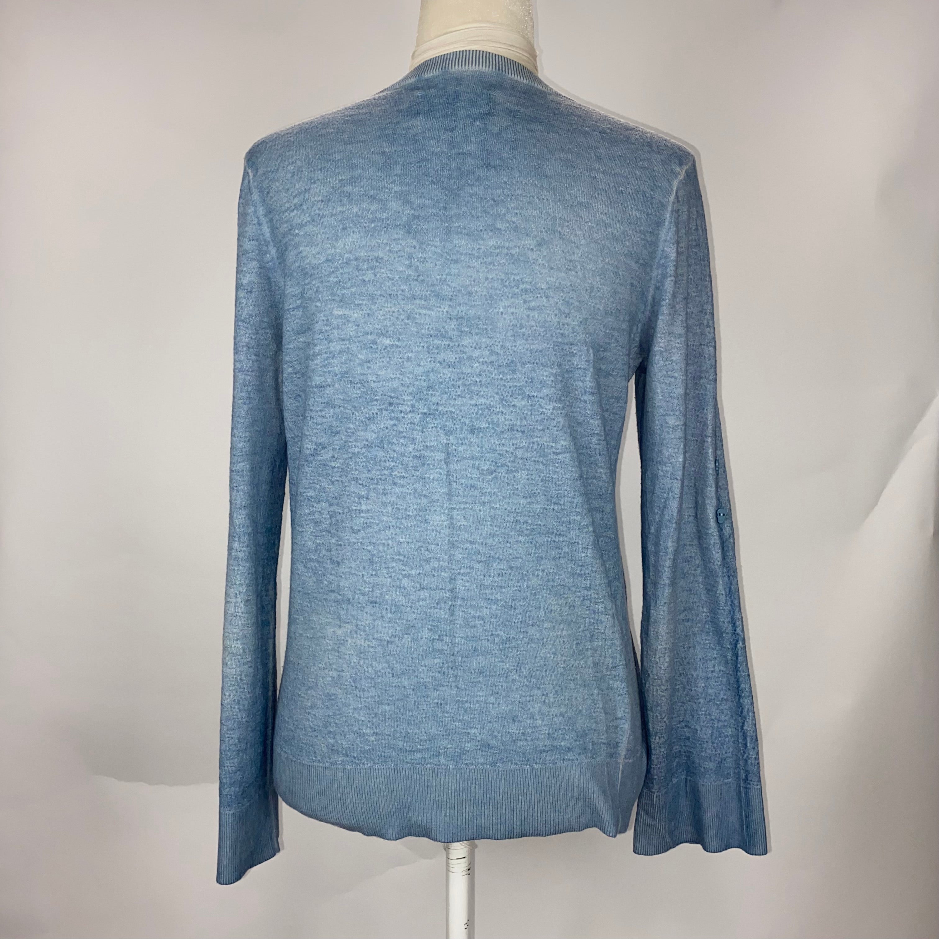 Zadig & Voltaire Blue Mottled Wool Mix Rilby Top S
