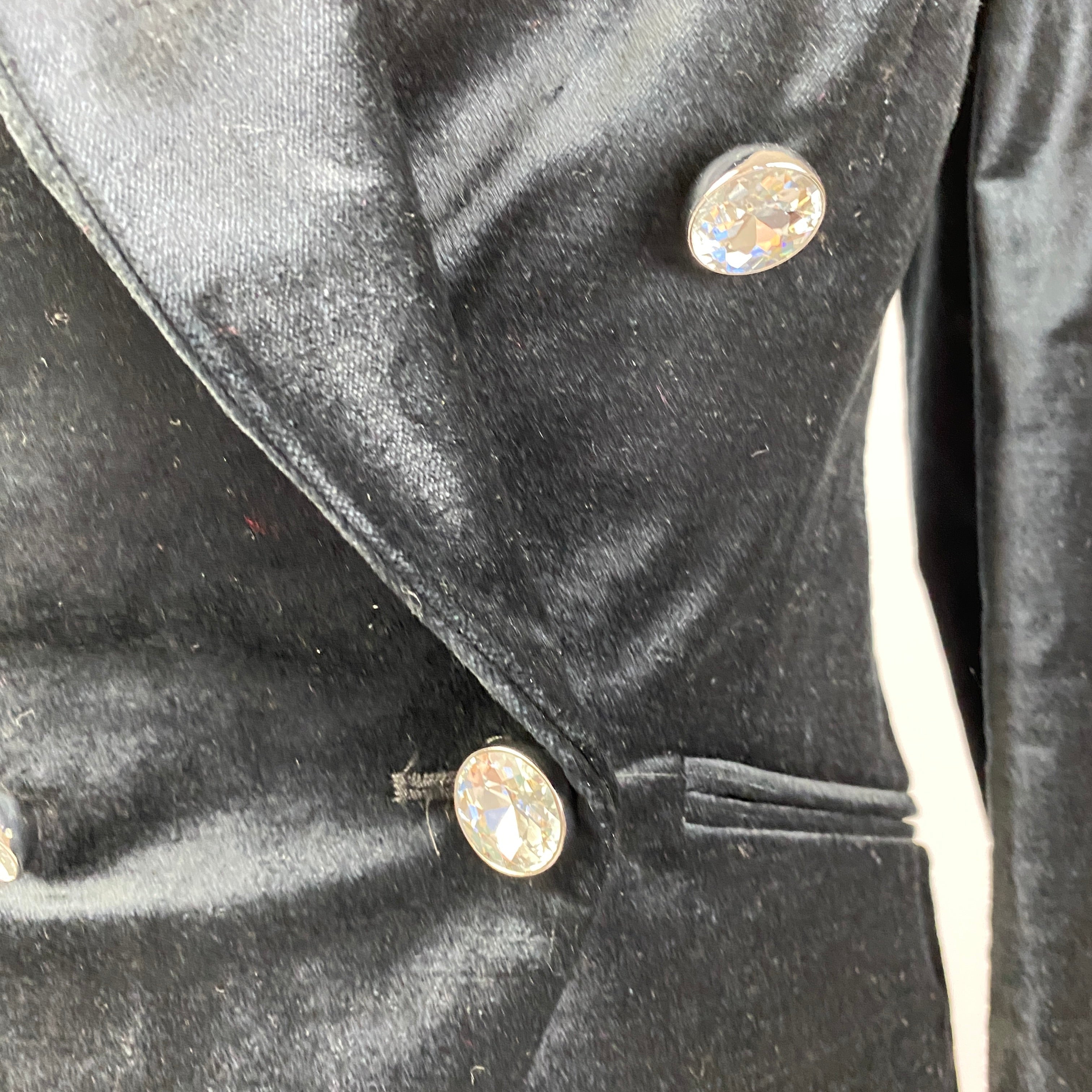 Veronica Beard New $700 Black Velvet Elam Dickey Jacket XXS