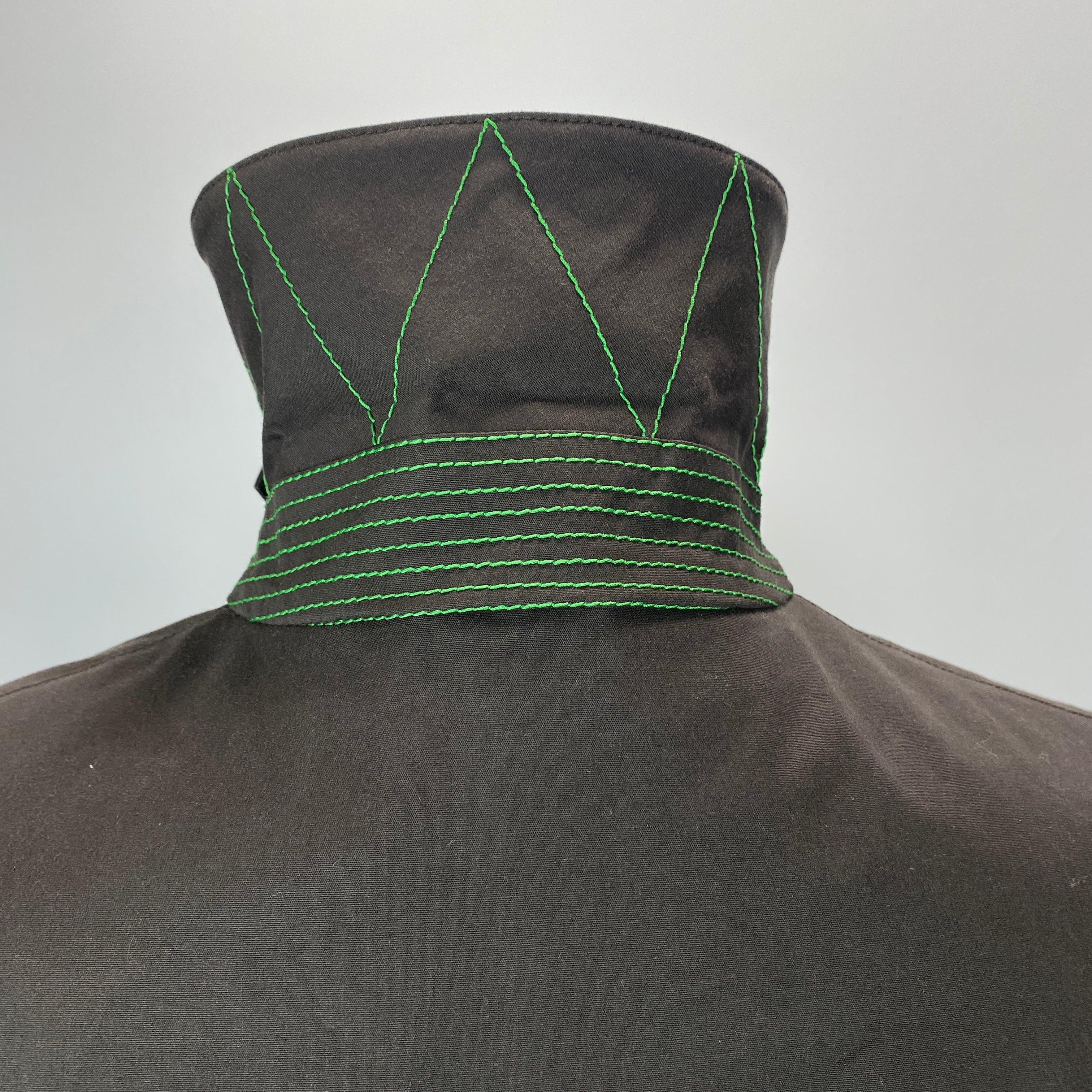 Bottega Veneta New £2100 Brown Resinated Cotton Trench Coat XS