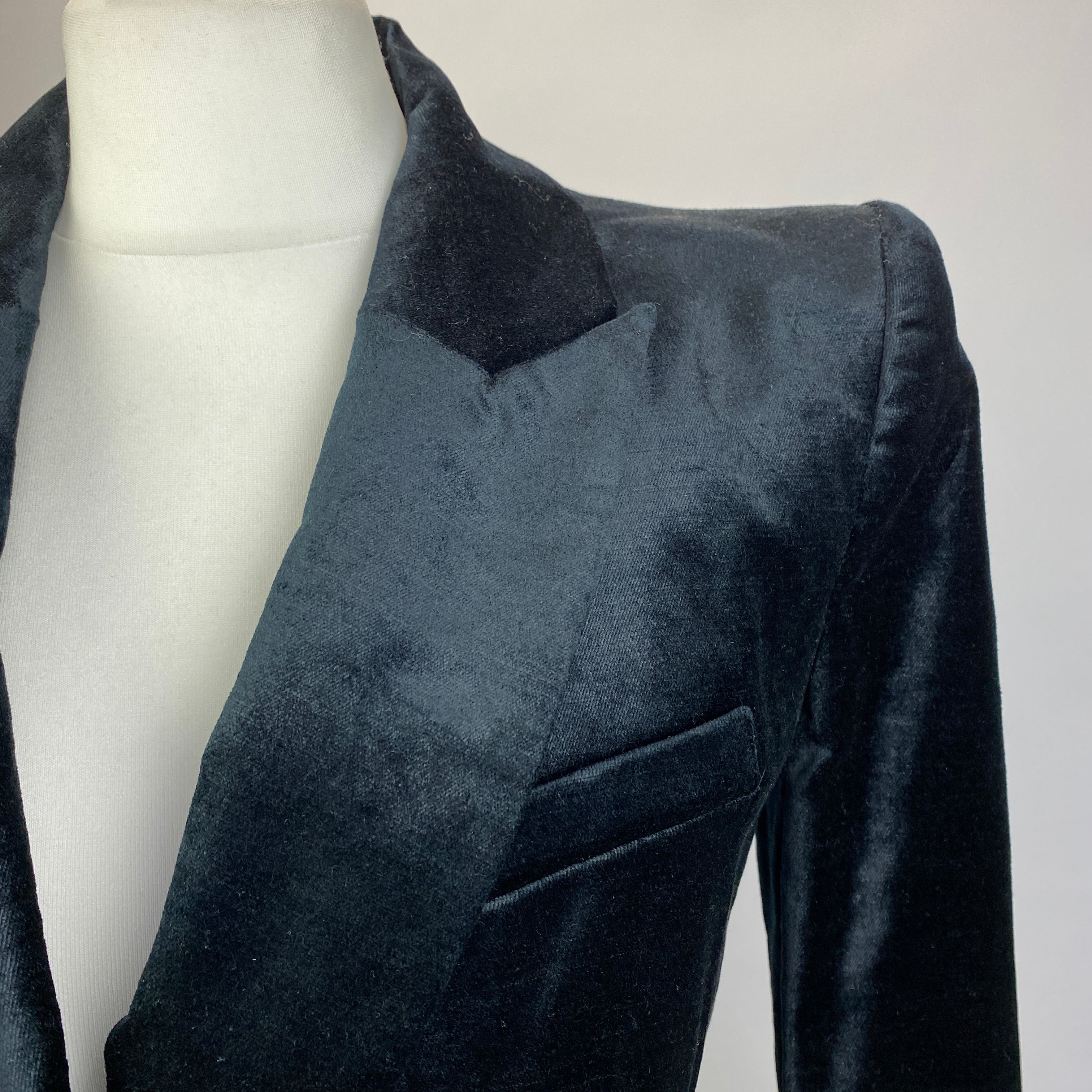 Veronica Beard New $700 Black Velvet Elam Dickey Jacket XXS