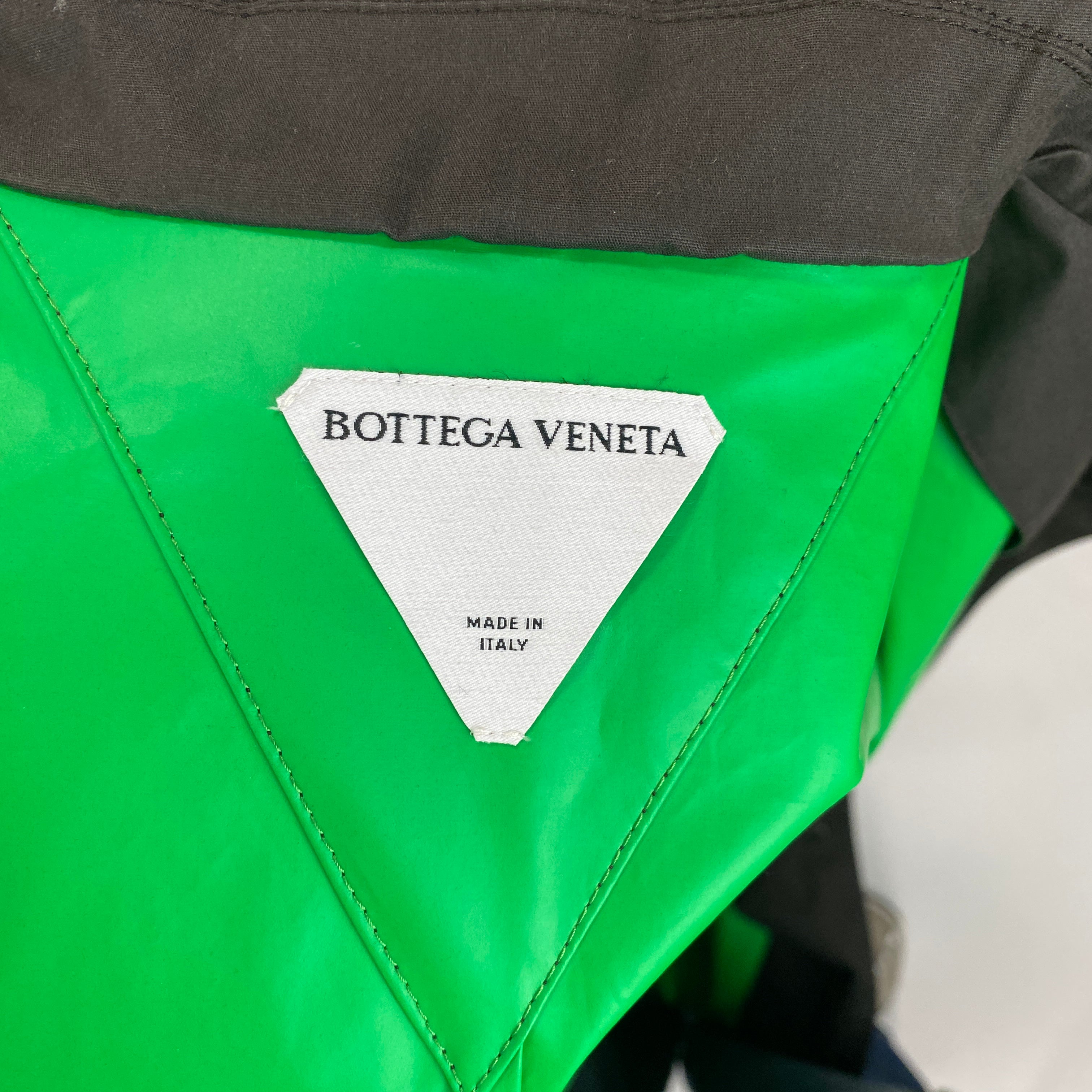 Bottega Veneta New £2100 Brown Resinated Cotton Trench Coat XS