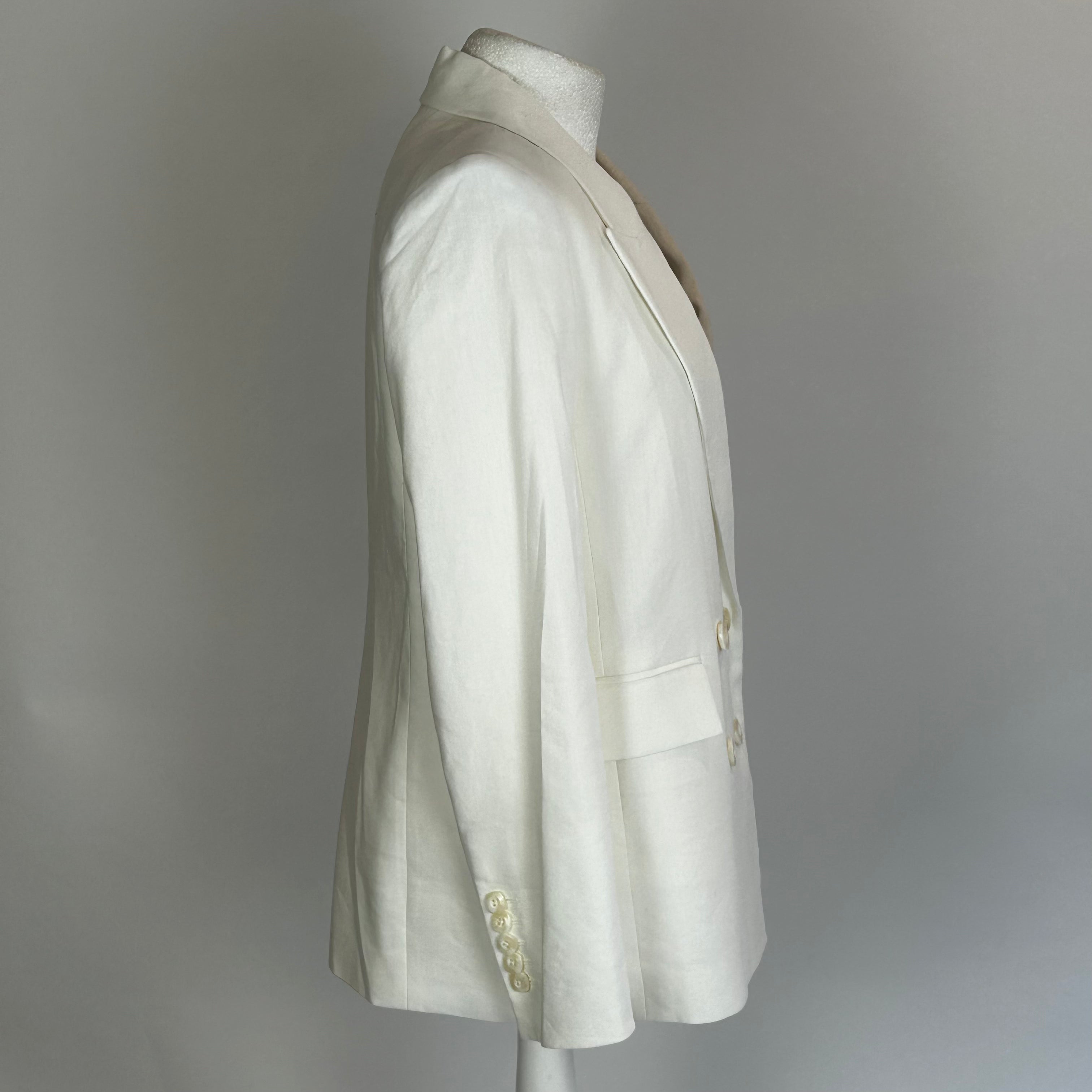 Veronica Beard New £548 White & Limestone Braeton Dickey Jacket S