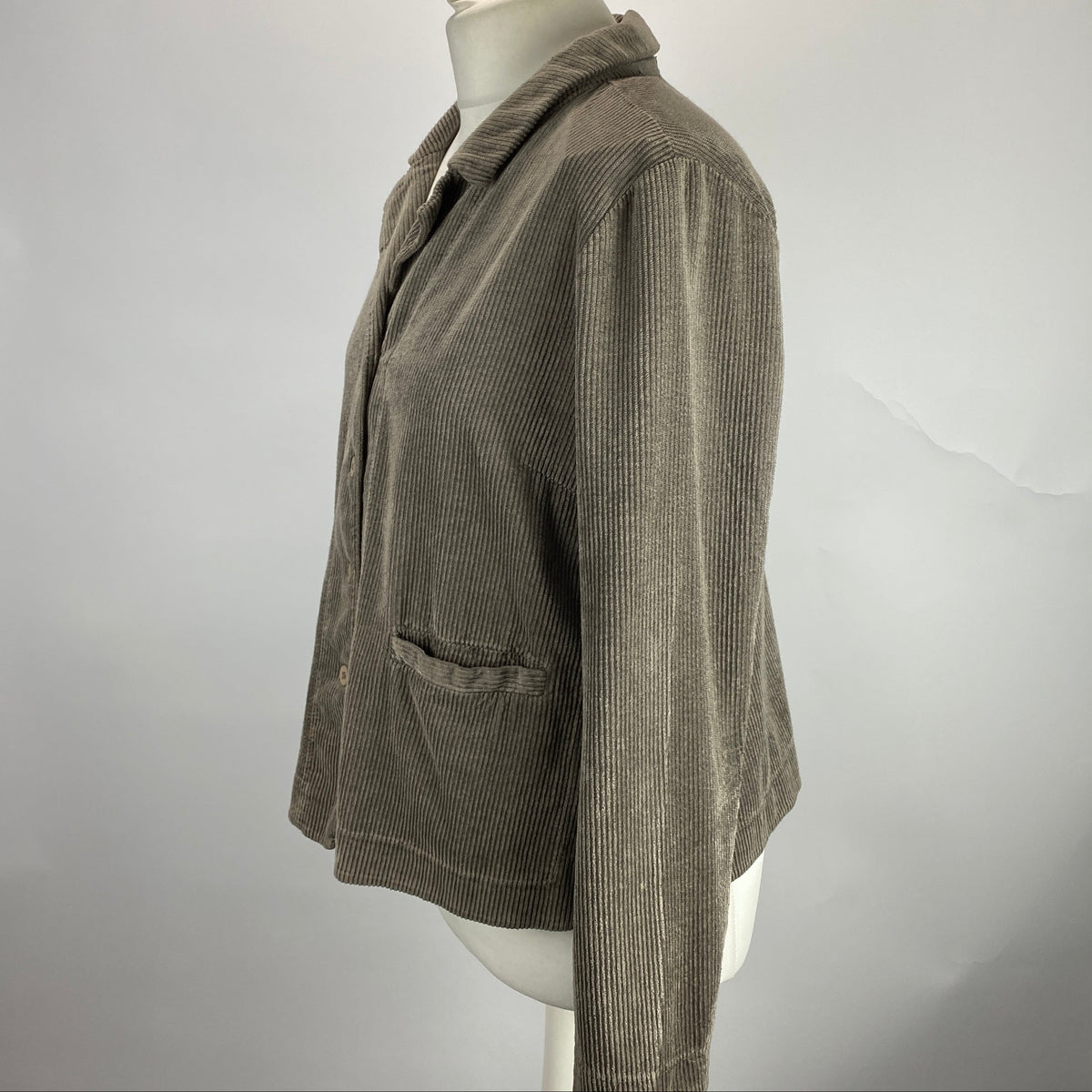 Transit Stone Velvet Corduroy Lightweight Jacket S