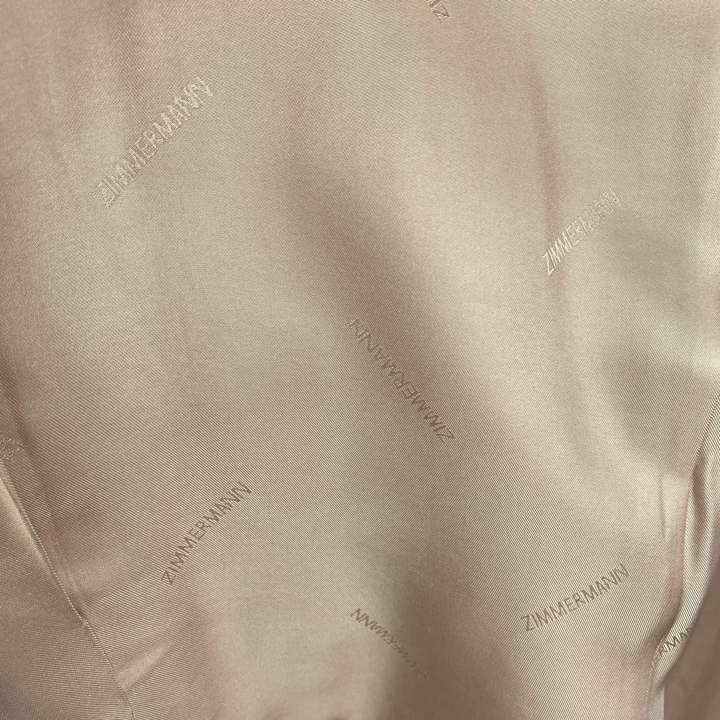 Zimmermann £1150 Nude Pink Topstitched Linen Jacket S
